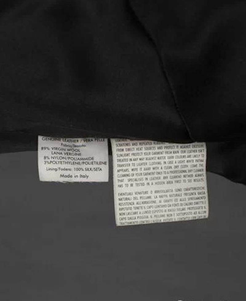 Rare Leather wool Coat Alexander McQueen F/W 2008 