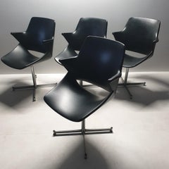 Rare Leatherette Armchairs by Geoffrey Harcourt for Artifort, 1960s, Set of 4