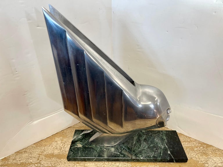 Rare Lee Duran Modern Art Deco Siren Sculpture Chrome Goddess 1 of 5  For Sale 4