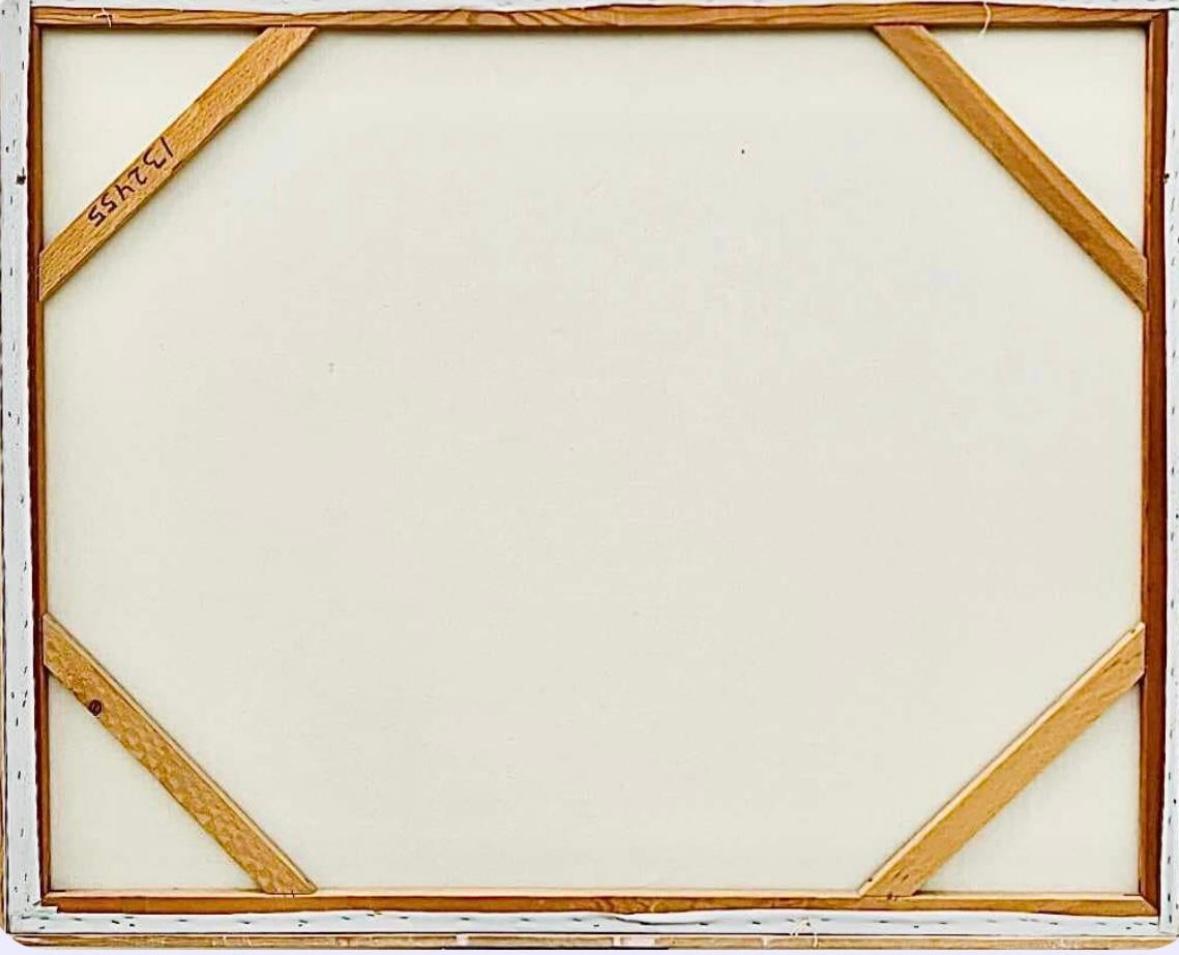 Rare peinture à l'huile abstraite et florale moderne Vanguard de Lee Reynolds encadrée en vente 2