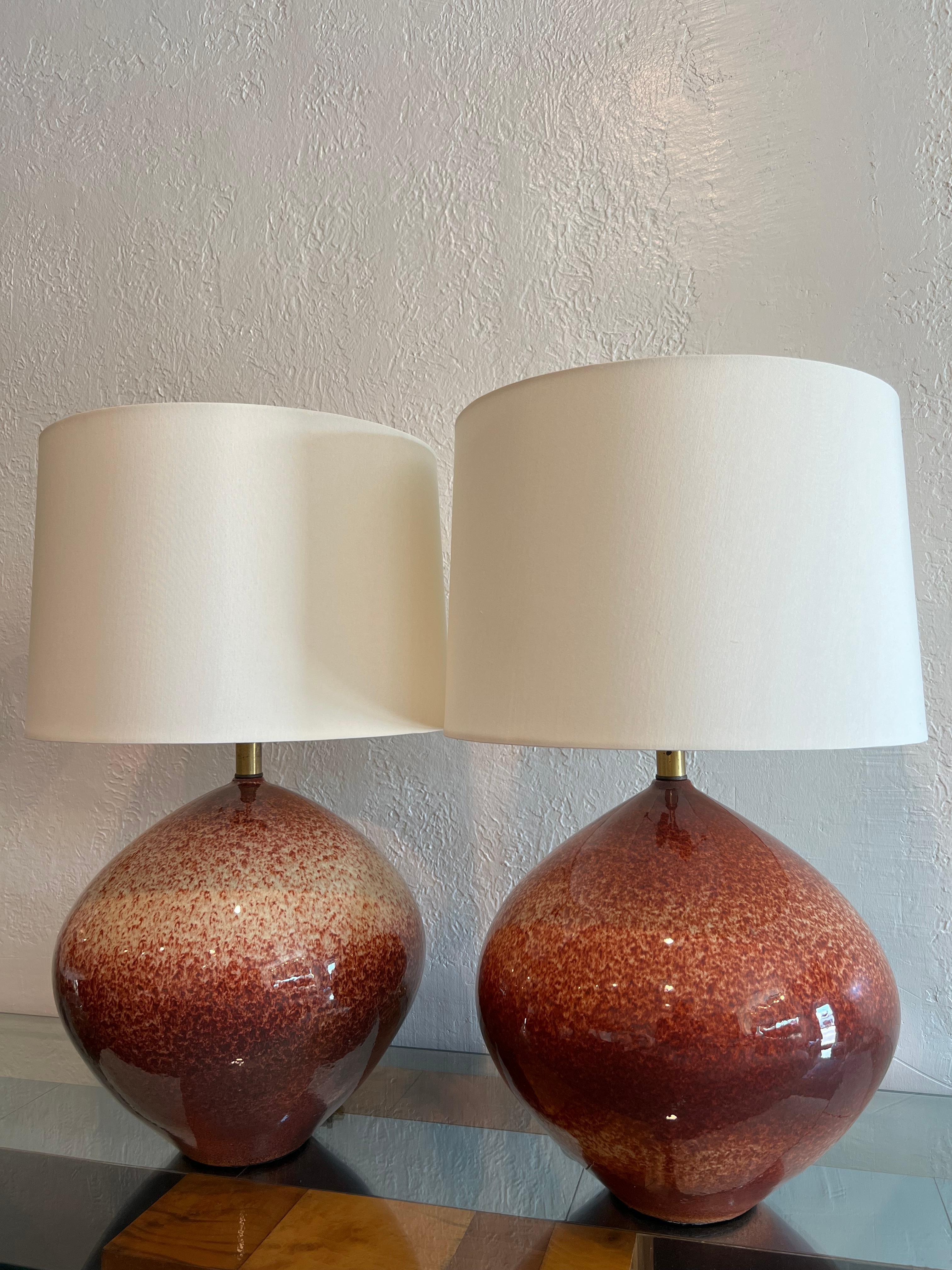Rare Lee Rosen For Design Technics Table Lamps- a Pair  In Good Condition For Sale In West Palm Beach, FL