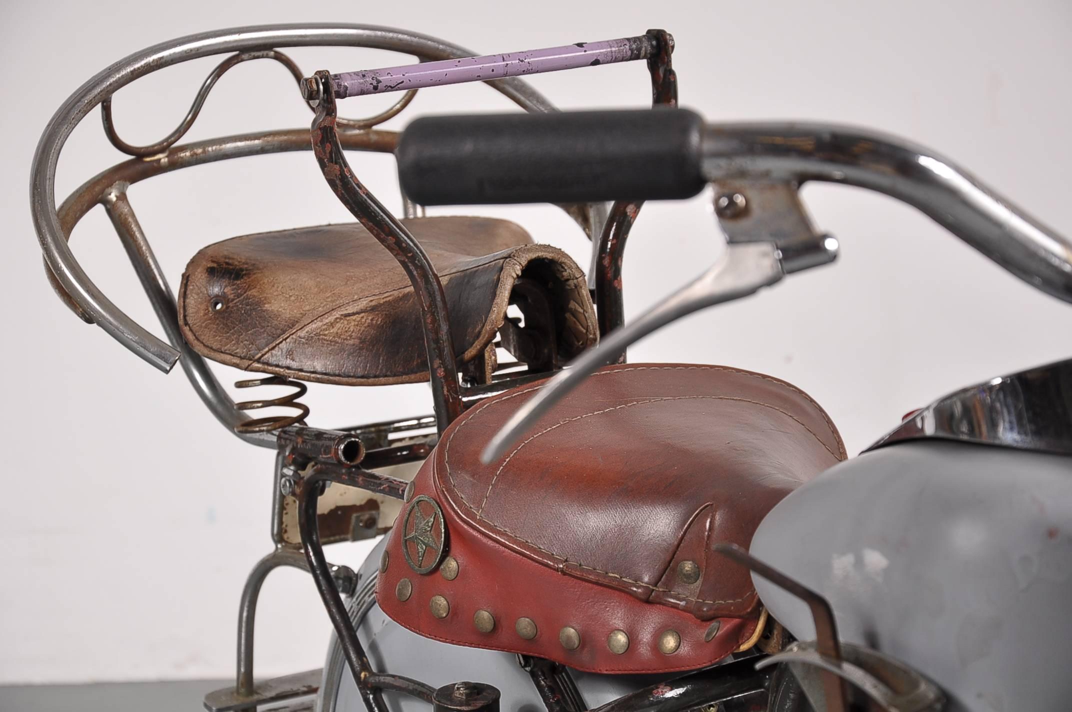 Mid-Century Modern Rare Lenaerts Carousel Motorbike, Belgium, 1950s For Sale