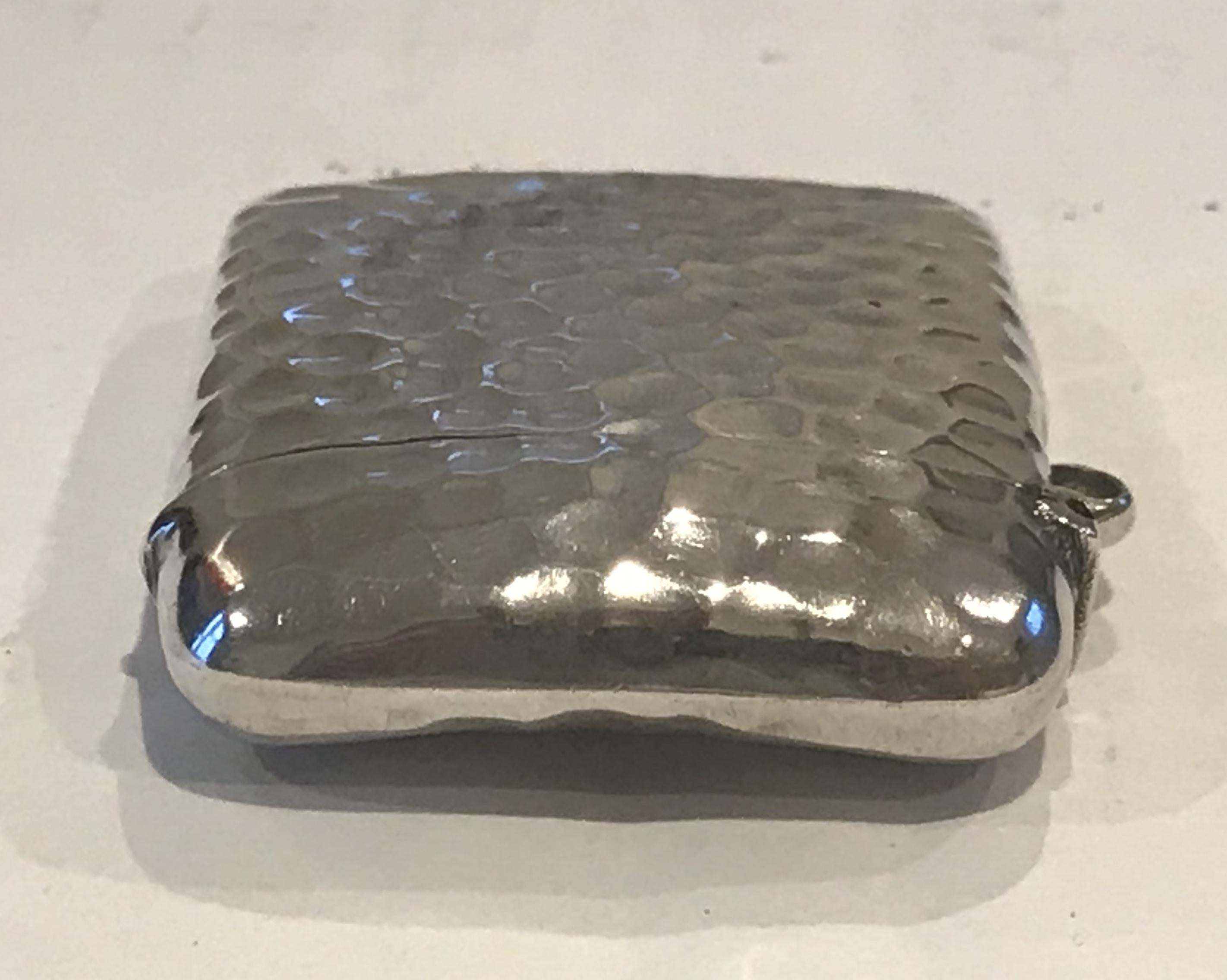 Rare Liberty London 1899 Solid Sterling Silver Vesta Case William Hair Haseler 7