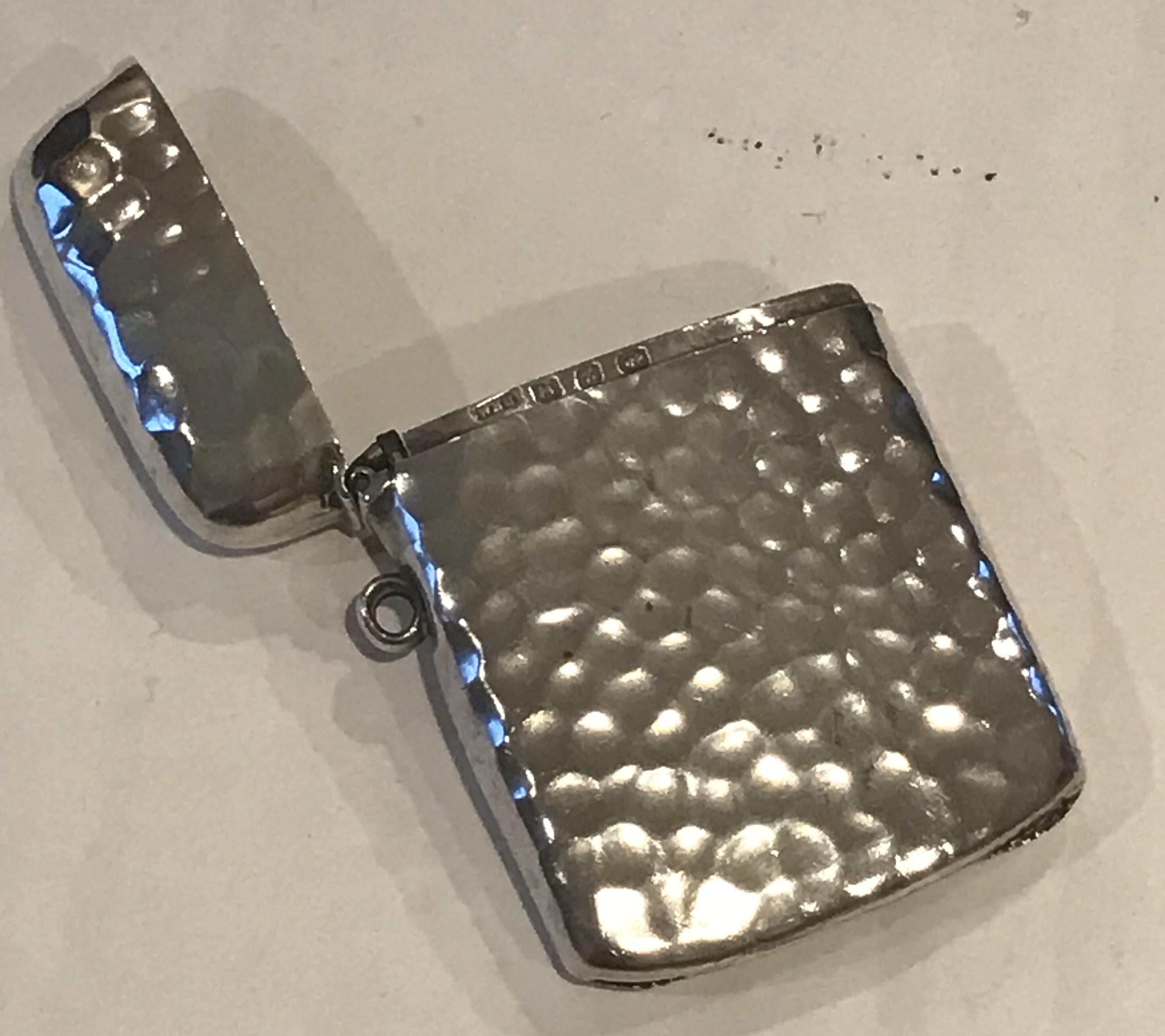 Rare Liberty London 1899 Solid Sterling Silver Vesta Case William Hair Haseler 14