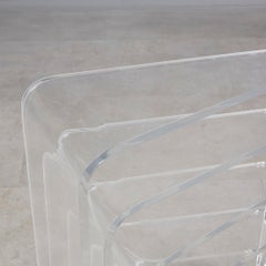 Rare Library Four-Step Stairs Lucite Acrylic Glass