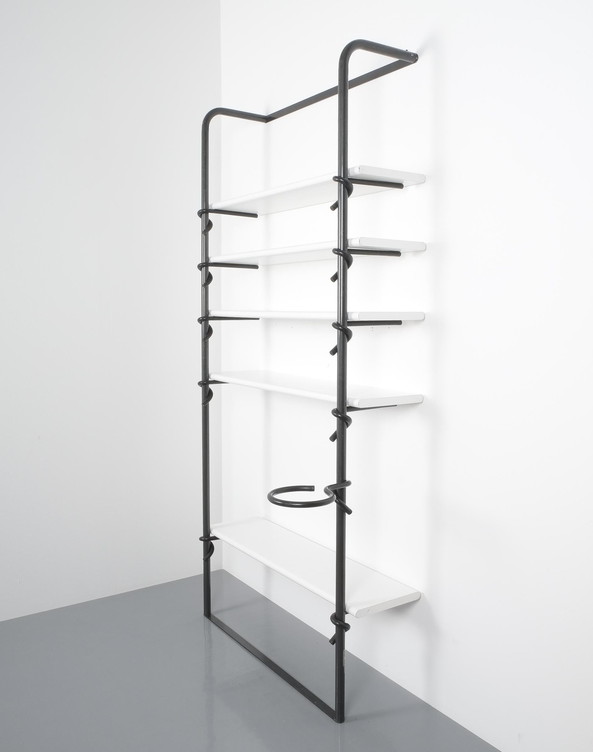 Post-Modern Library Shelf System Hook System by Pagani and Angelo Perversi, Italy, 1987 For Sale