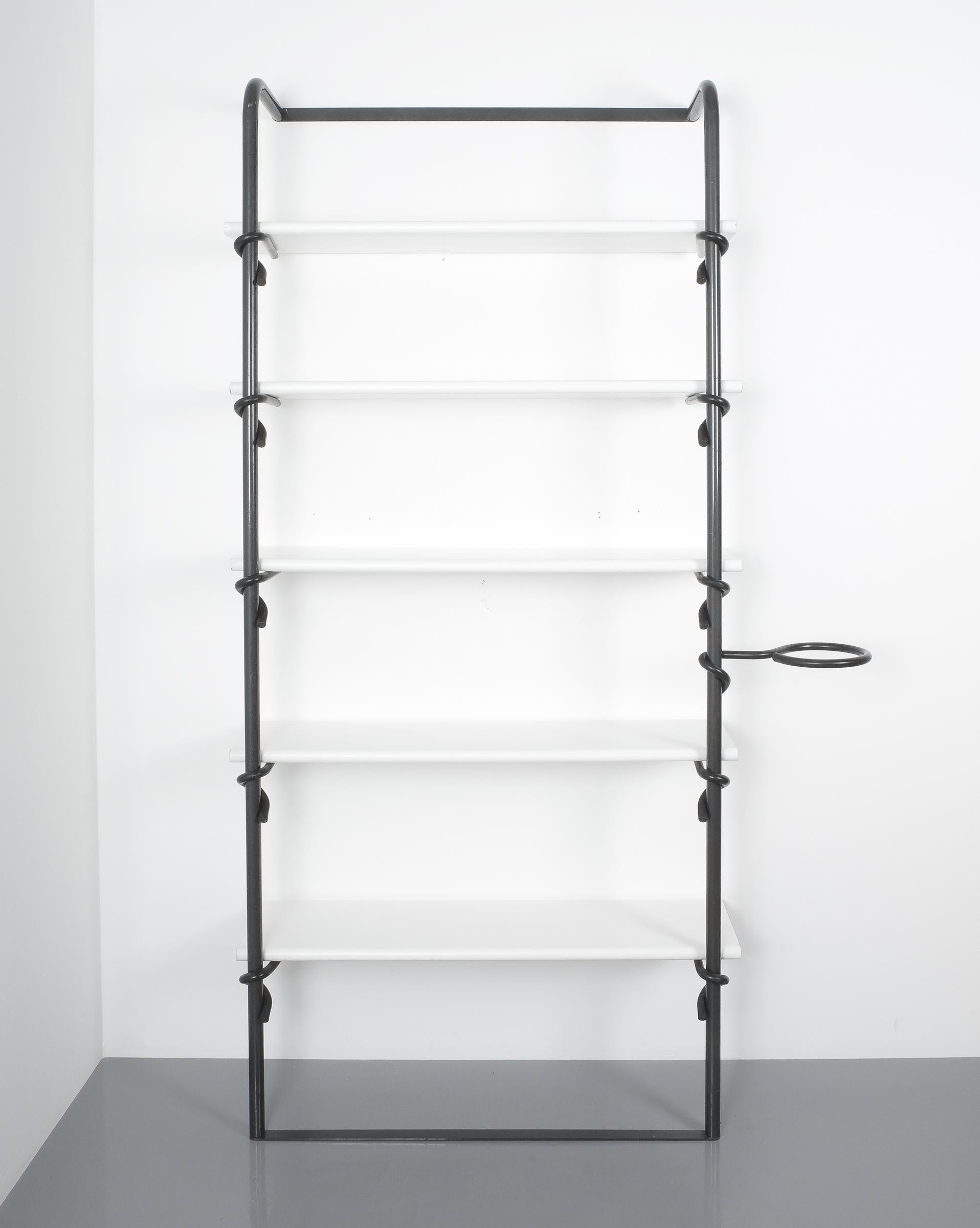 Late 20th Century Library Shelf System Hook System by Pagani and Angelo Perversi, Italy, 1987 For Sale