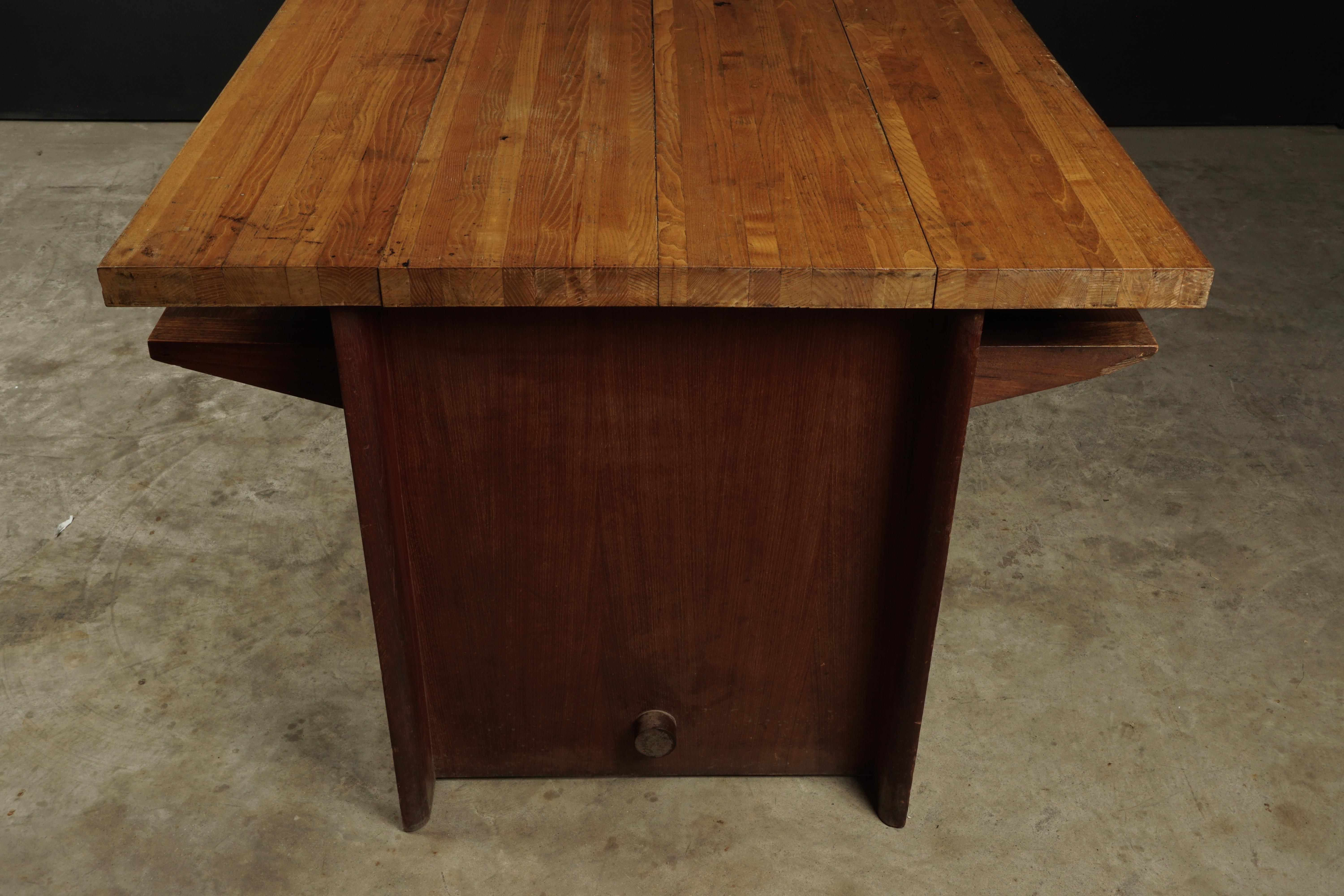 Rare Library Table from the University of Jussieu, Paris, circa 1958 In Good Condition In Nashville, TN