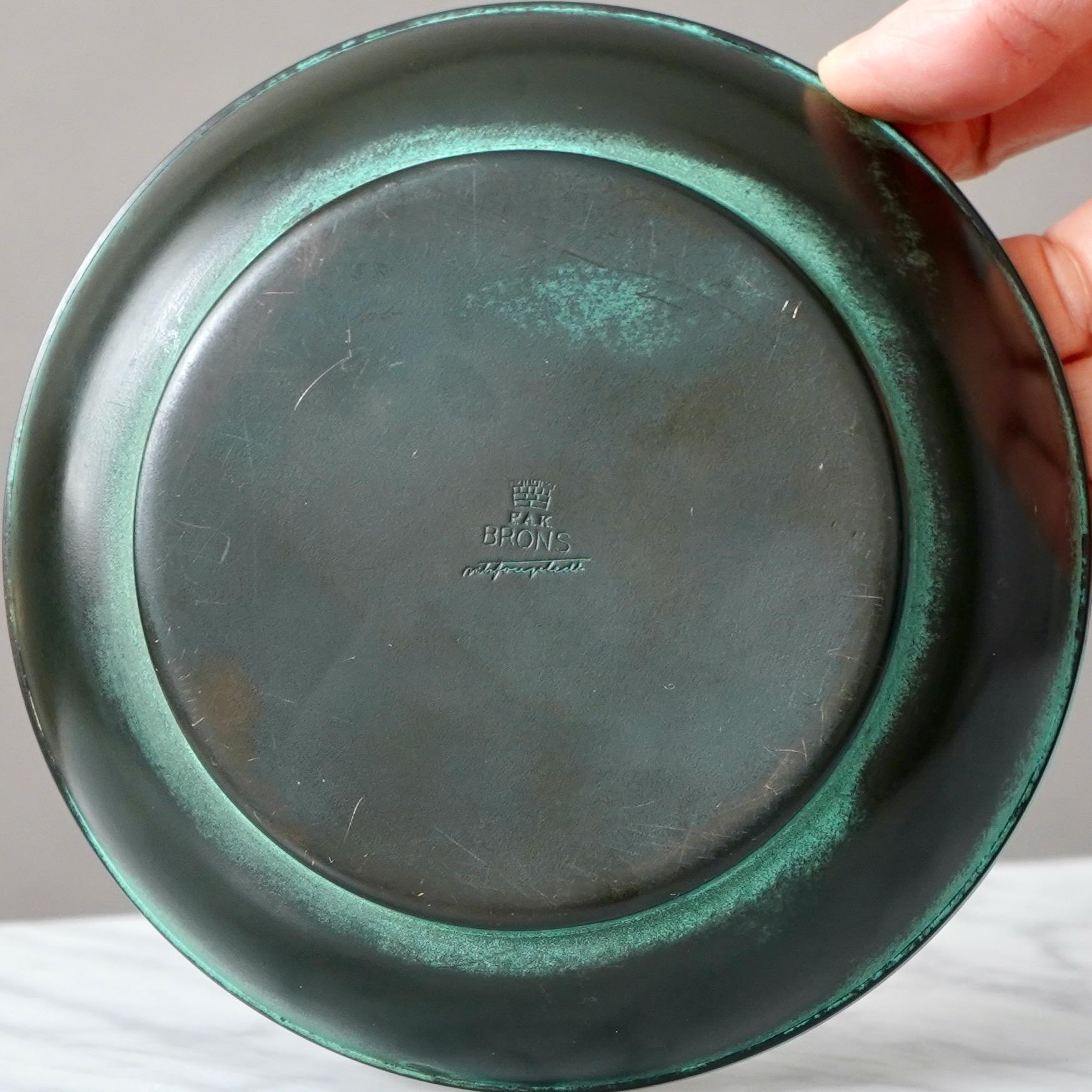 Rare Lidded Art Deco Bronze Box by Nils Fougstedt for FAK, Sweden, 1930s For Sale 7
