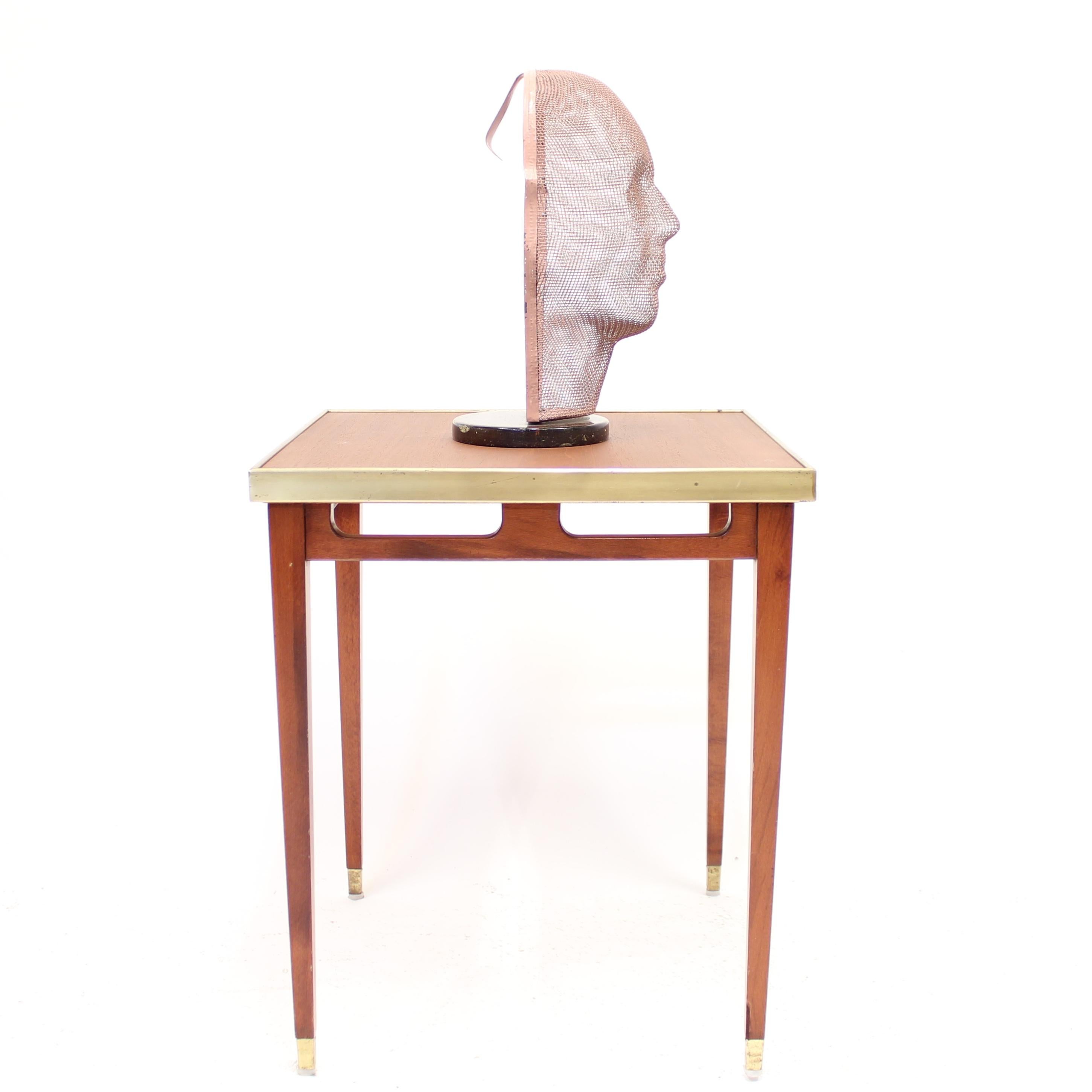 Rare Life Size Display Mannequin Head in Wire Mesh by Åtvidabergs, 1950s 2