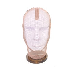 Rare Life Size Display Mannequin Head in Wire Mesh by Åtvidabergs, 1950s