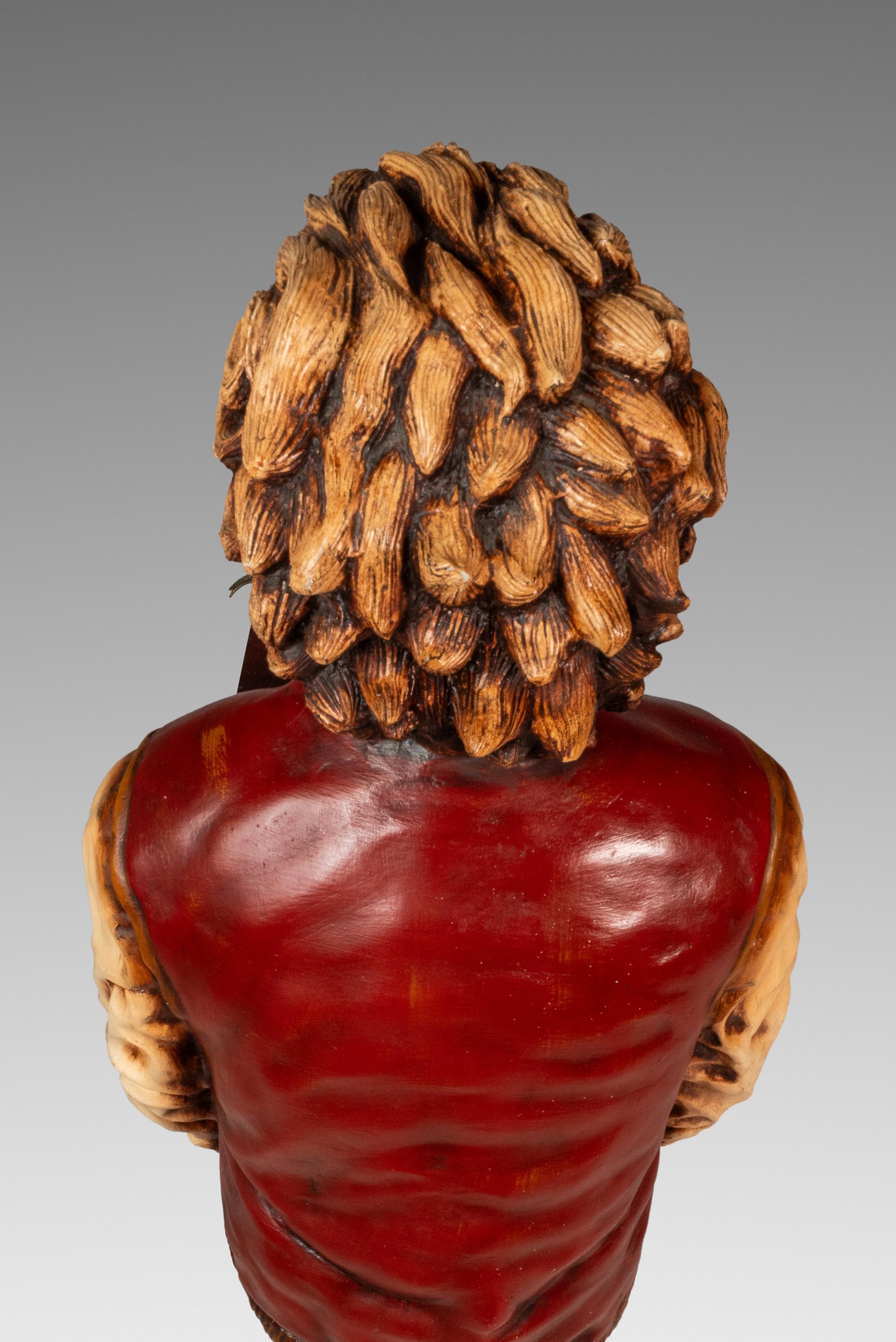 Rare Lifesize Albert Einstein Statue w/ Storage Cabinet in Fiberglass, USA, 1980 For Sale 13