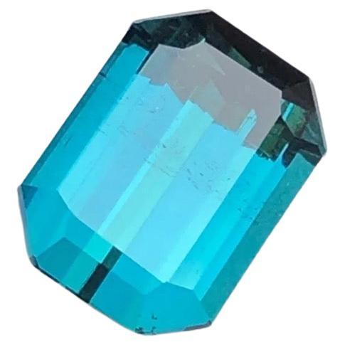 Rare Light Blue Natural Tourmaline Gemstone, 3.35 Carat Emerald Cut for Ring Afg