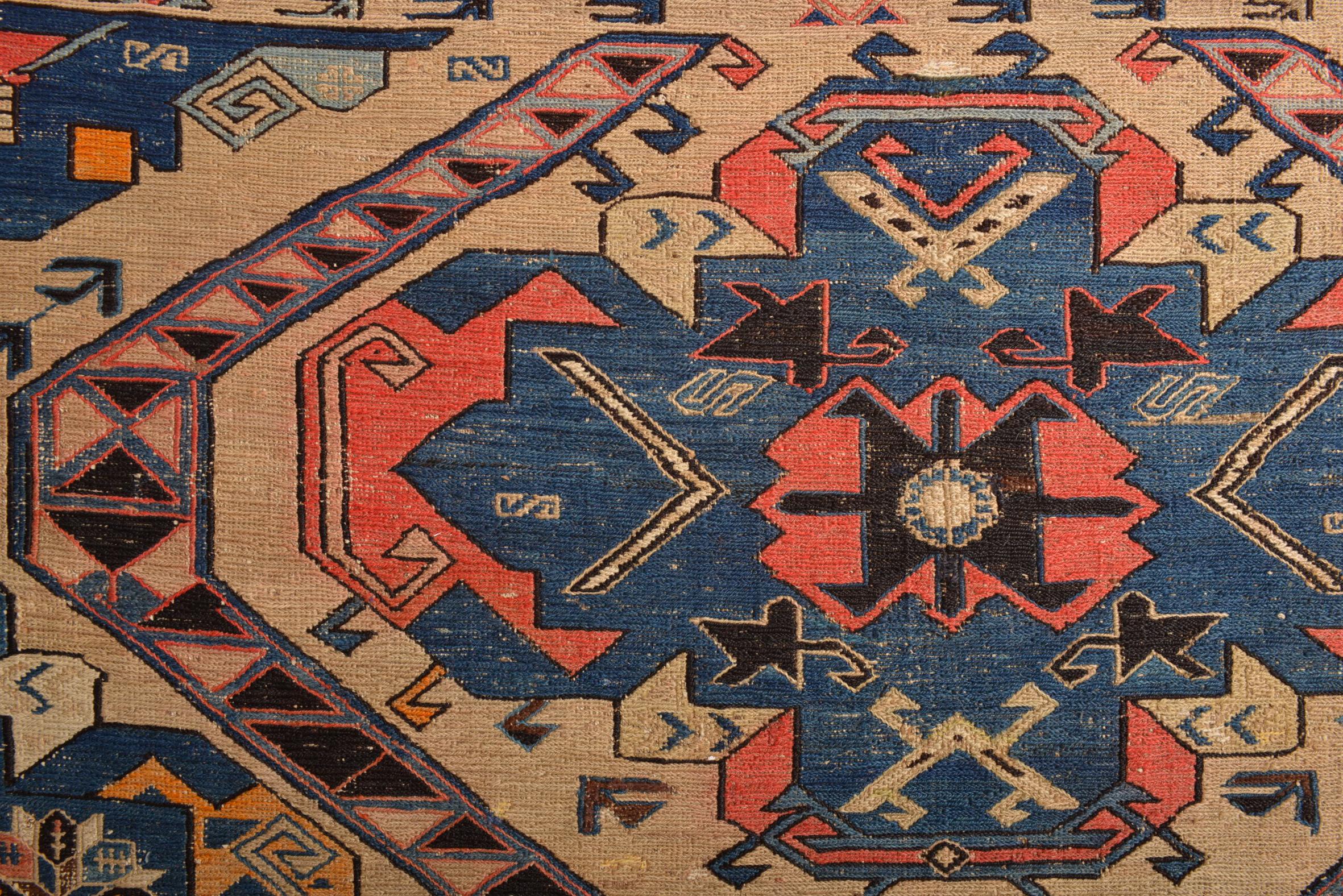 Rare Light Blue SUMAKH Antique Carpet For Sale 1