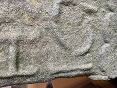 Seltener in Kalkstein gehauener Datumsstein 1672 mit den Initialen HX