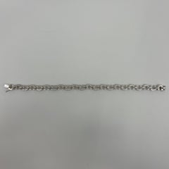 Rare Limited Edition Chanel C Link Charm 18k White Gold Bracelet 20cm With Box