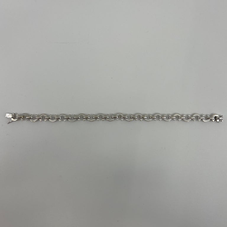 Rare Limited Edition Chanel C Link Charm 18k White Gold Bracelet 20cm With  Box For Sale at 1stDibs