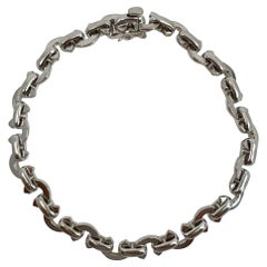 Rara Edizione Limitata Chanel A Link Bracciale in Oro Bianco 18k 20cm Con Scatola