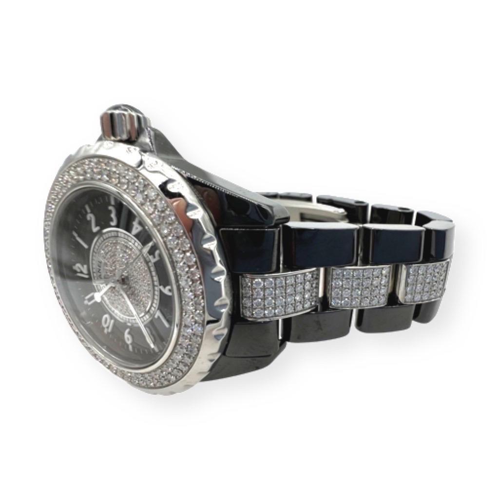 Round Cut Rare Limited Edition Chanel J12 Diamond Watch