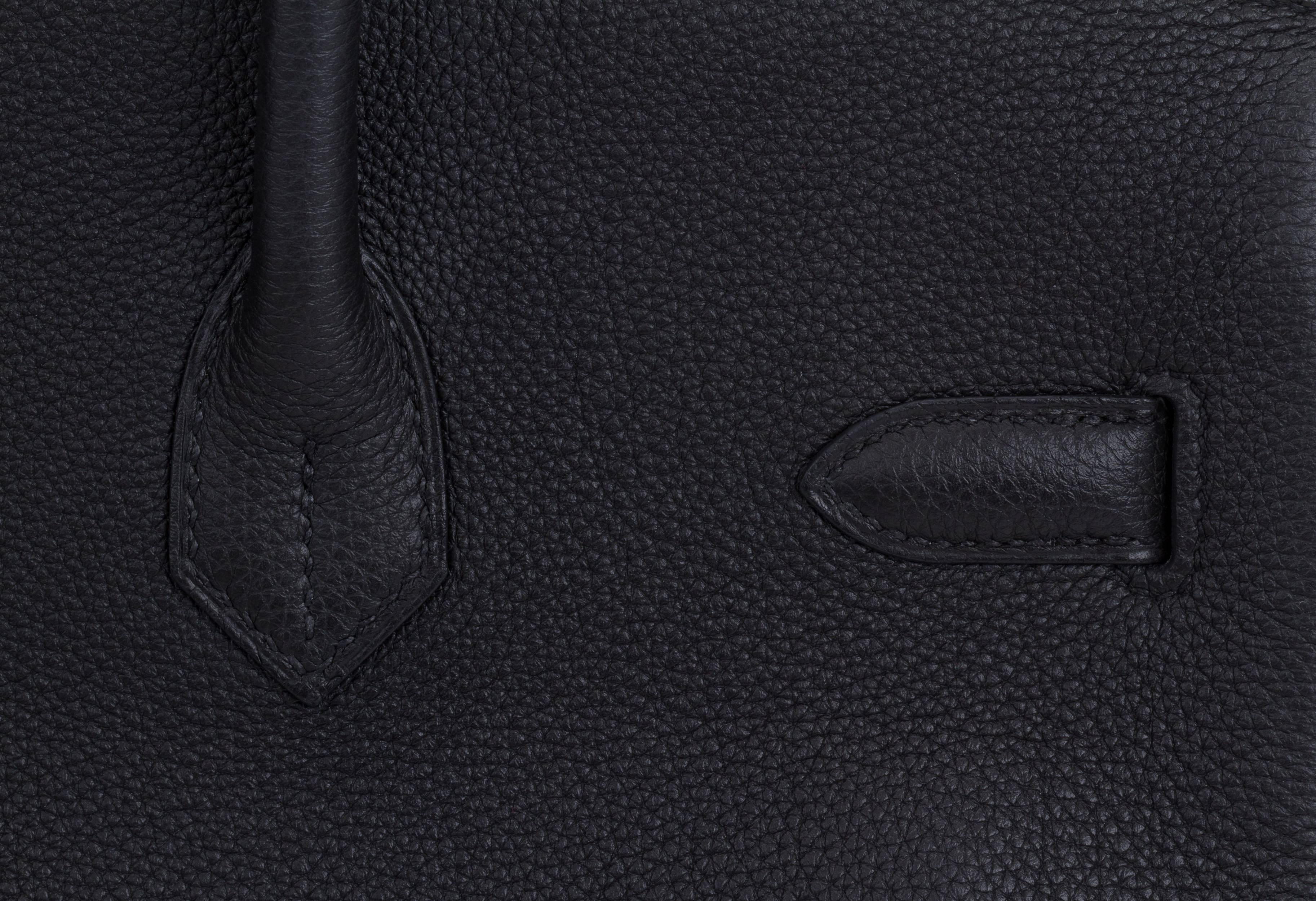Rare Limited Edition Hermes Birkin 35 Verso Black Blue Agate Bag 1