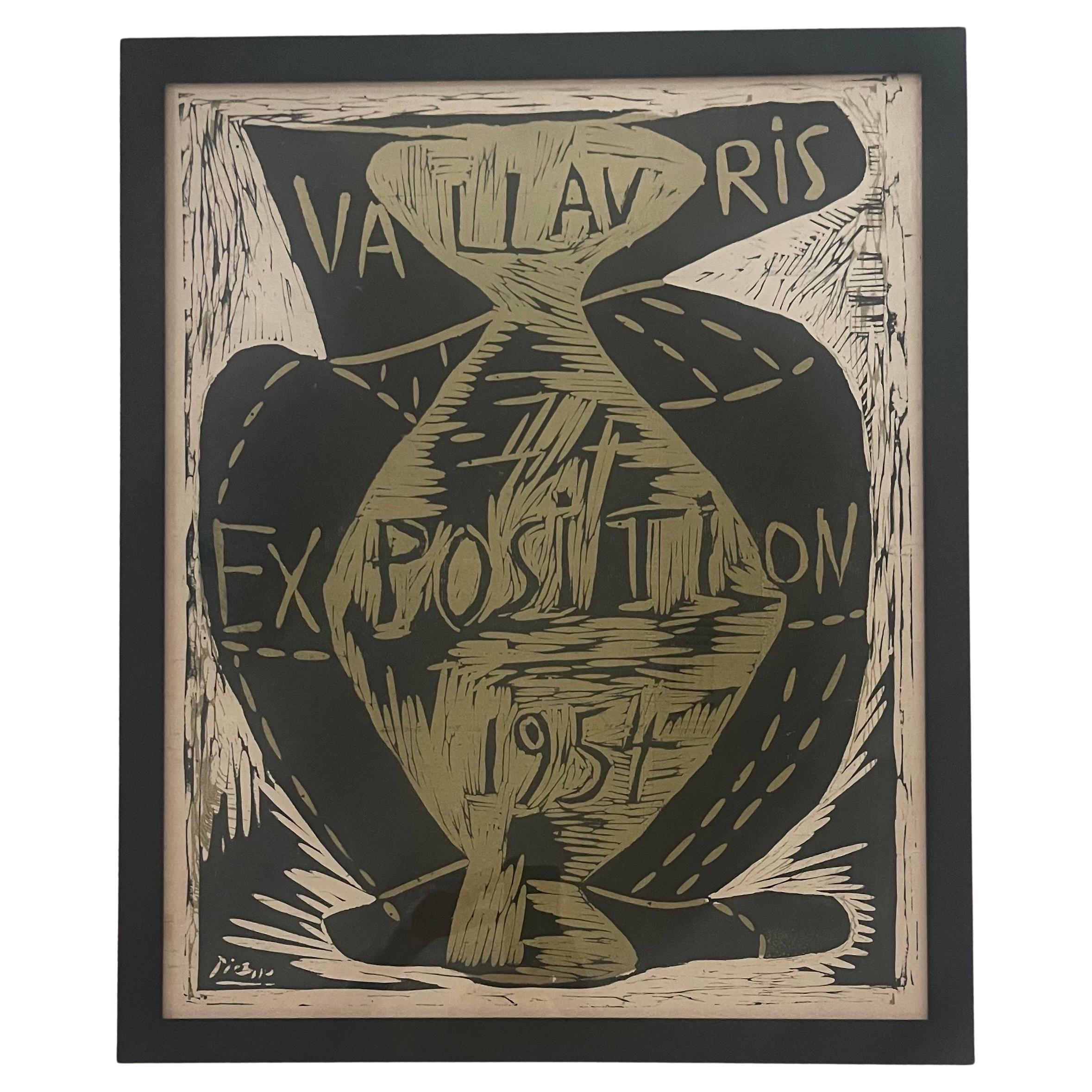 Seltenes Linocut-Poster „Vallavris-Ausstellung 1954“ von Pablo Picasso im Angebot 5