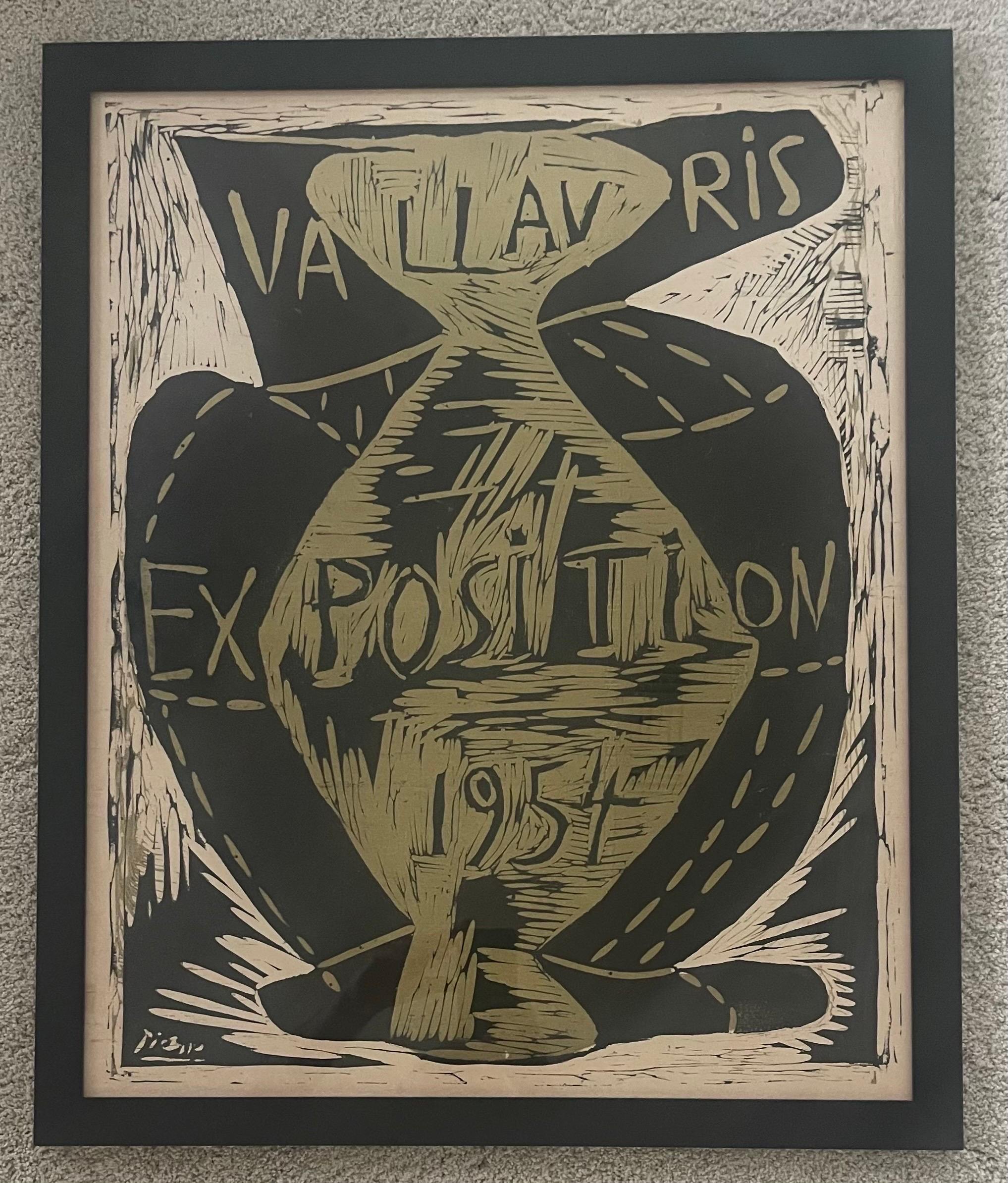 Highly collectible and rare linocut poster 