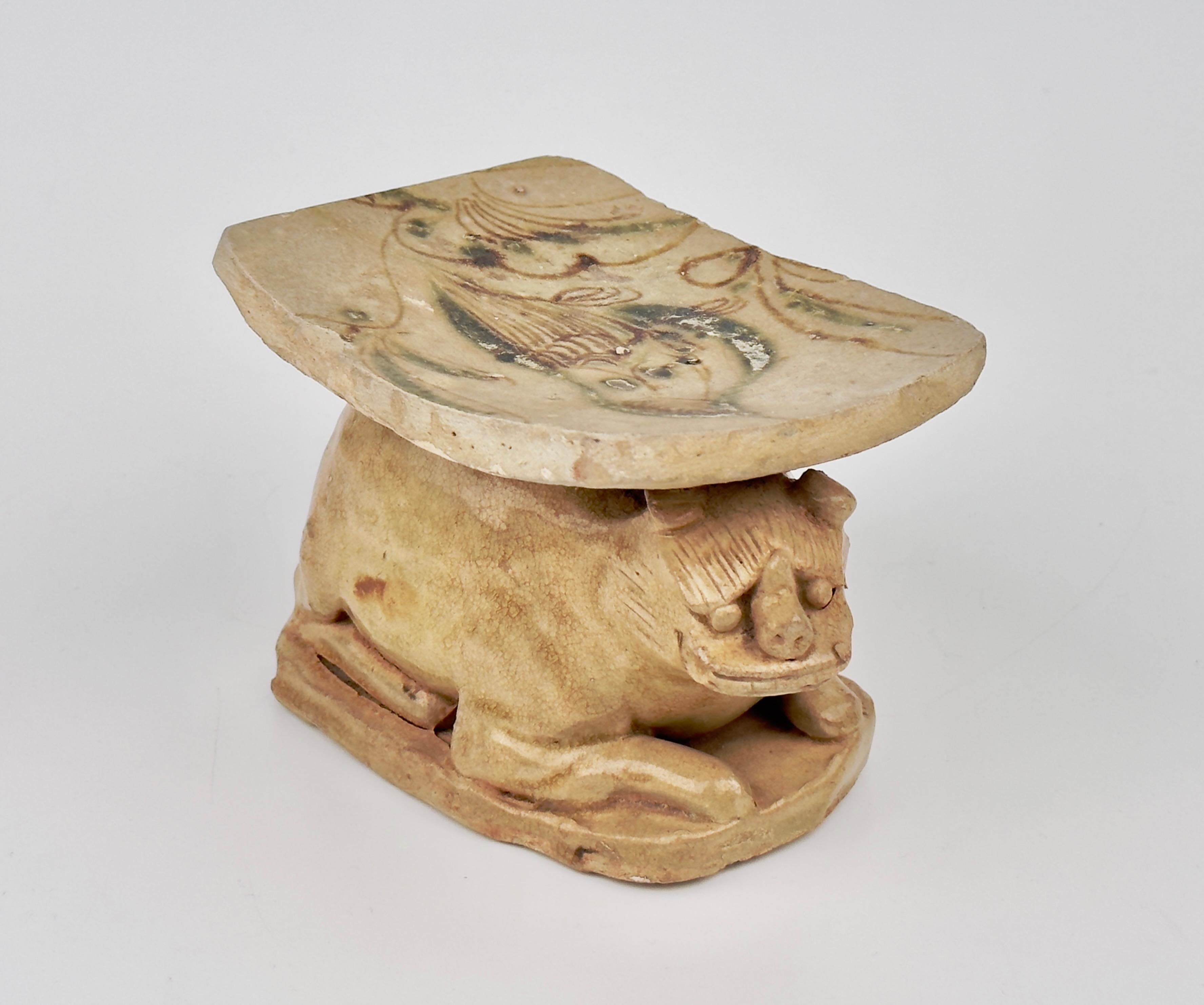 Rare Lion Figurine Pillow, Tang Dynasty(618-907) For Sale 2