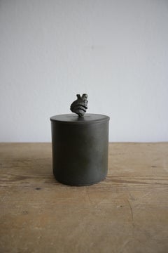 Rare lion-head box with lid attributed to Jacob Ängman for GAB in the 1930s