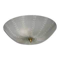 Rare Lisa Johansson-Pape Hand Painted Flush Mount Model 1001 for Orno, 1950s