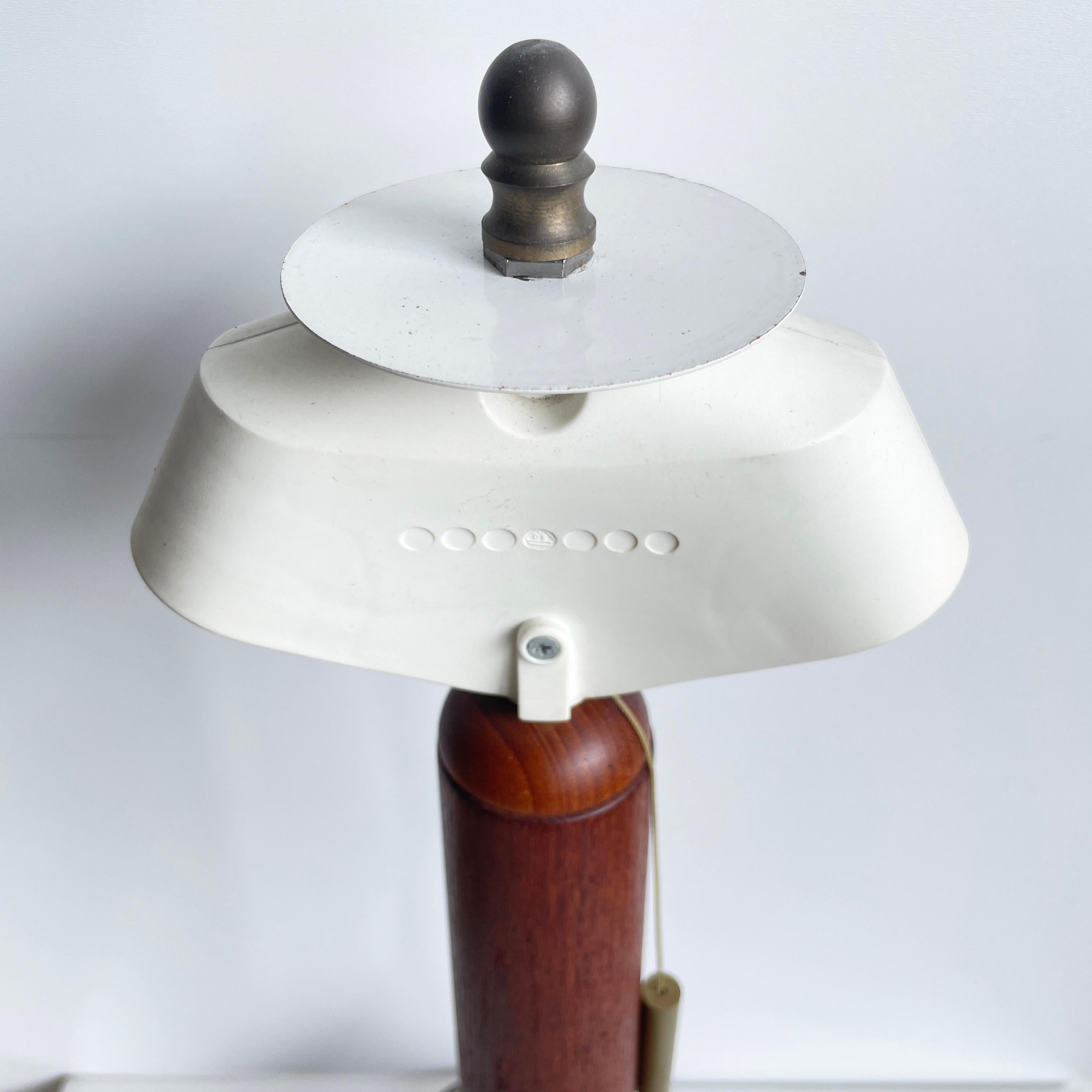 Rare Lisbeth Brams Teak Table Lamp For Sale 3