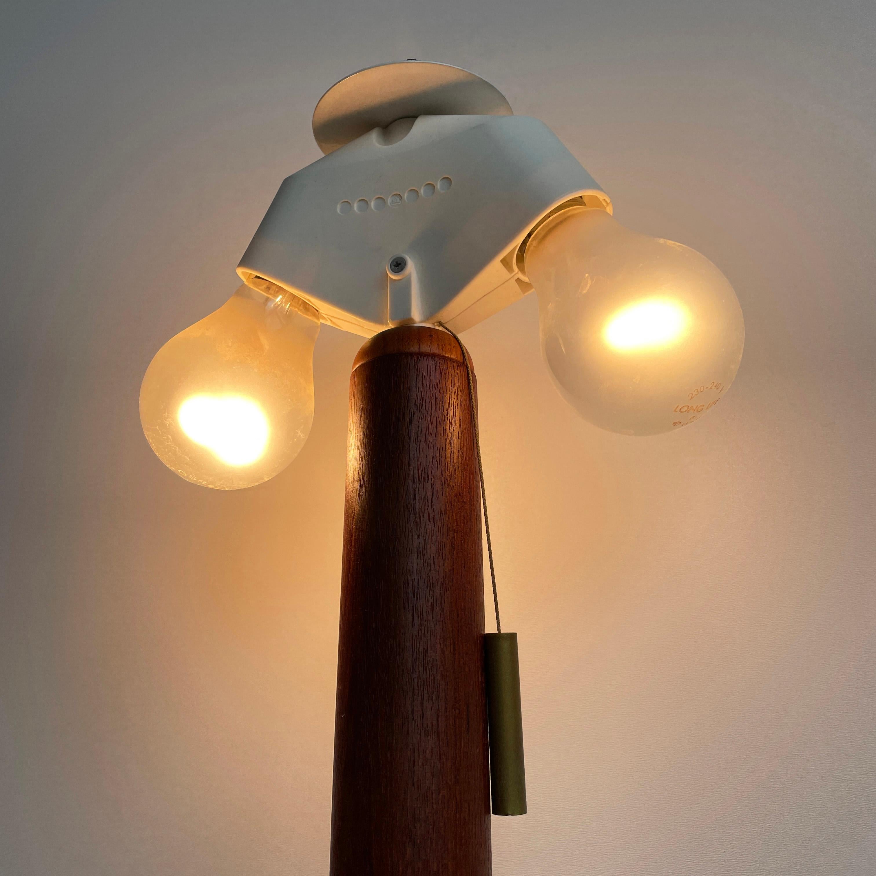 Rare Lisbeth Brams Teak Table Lamp For Sale 5