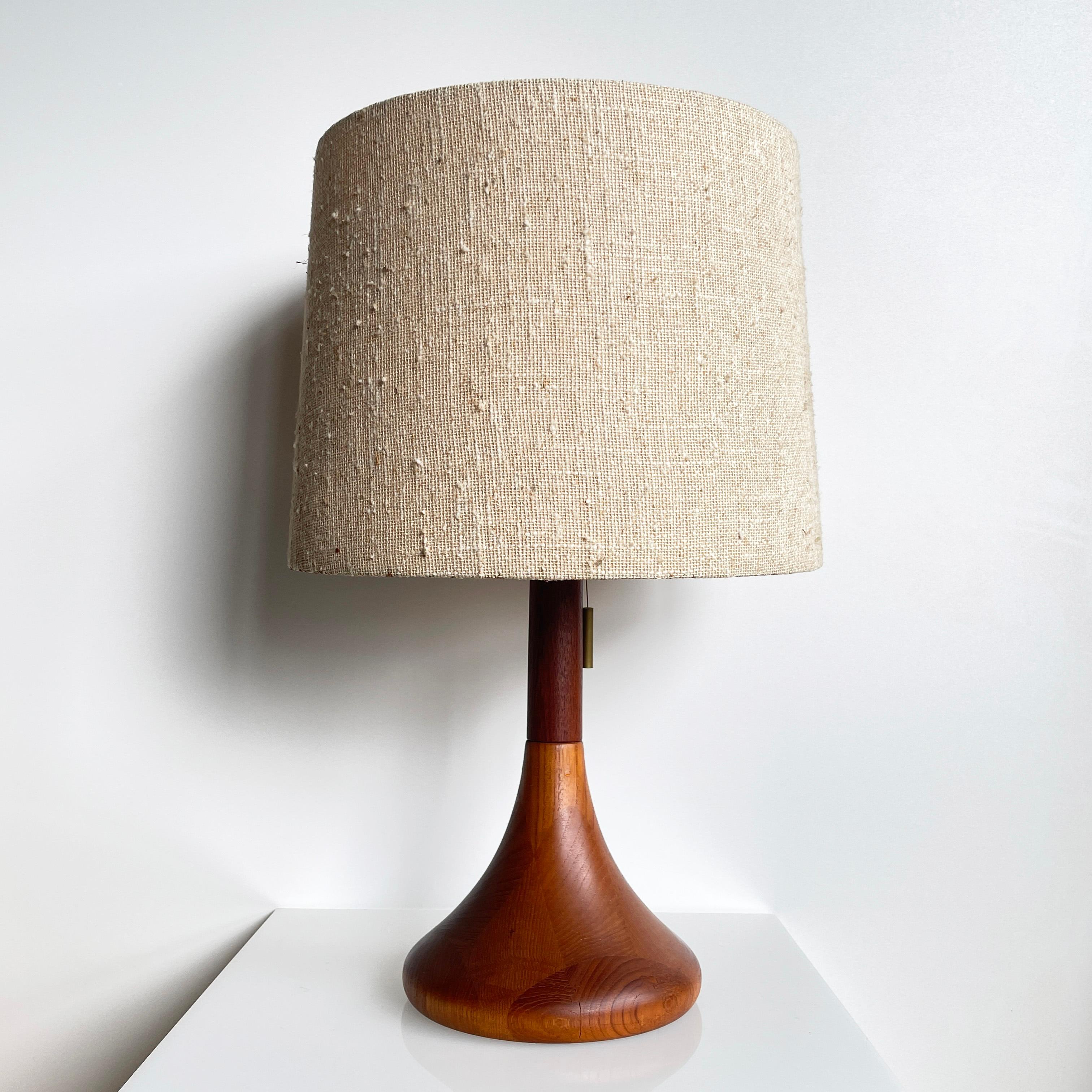 Rare Lisbeth Brams Teak Table Lamp For Sale 6