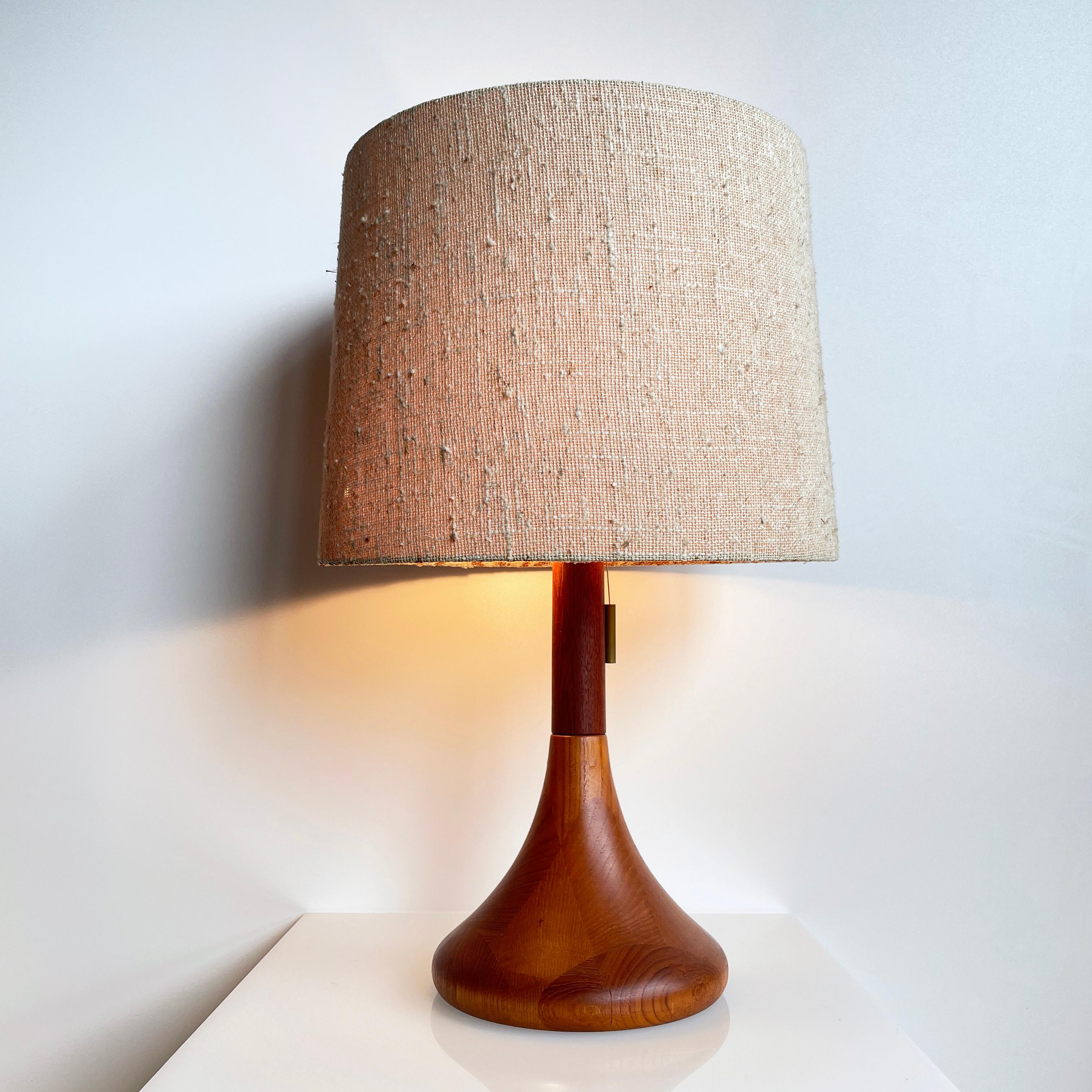 Rare Lisbeth Brams Teak Table Lamp For Sale 7