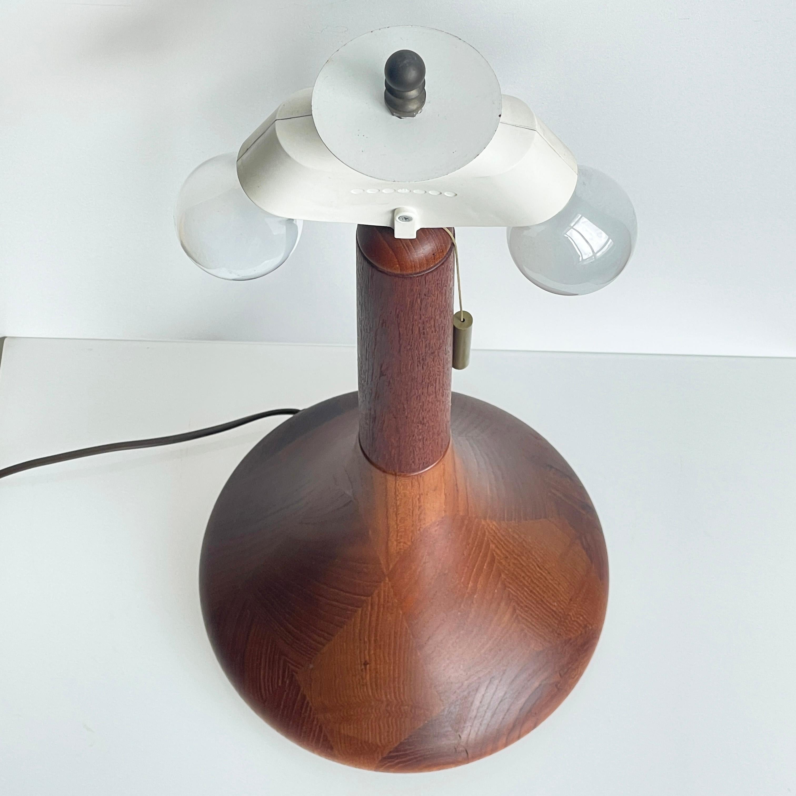 Rare Lisbeth Brams Teak Table Lamp In Good Condition For Sale In Bern, CH