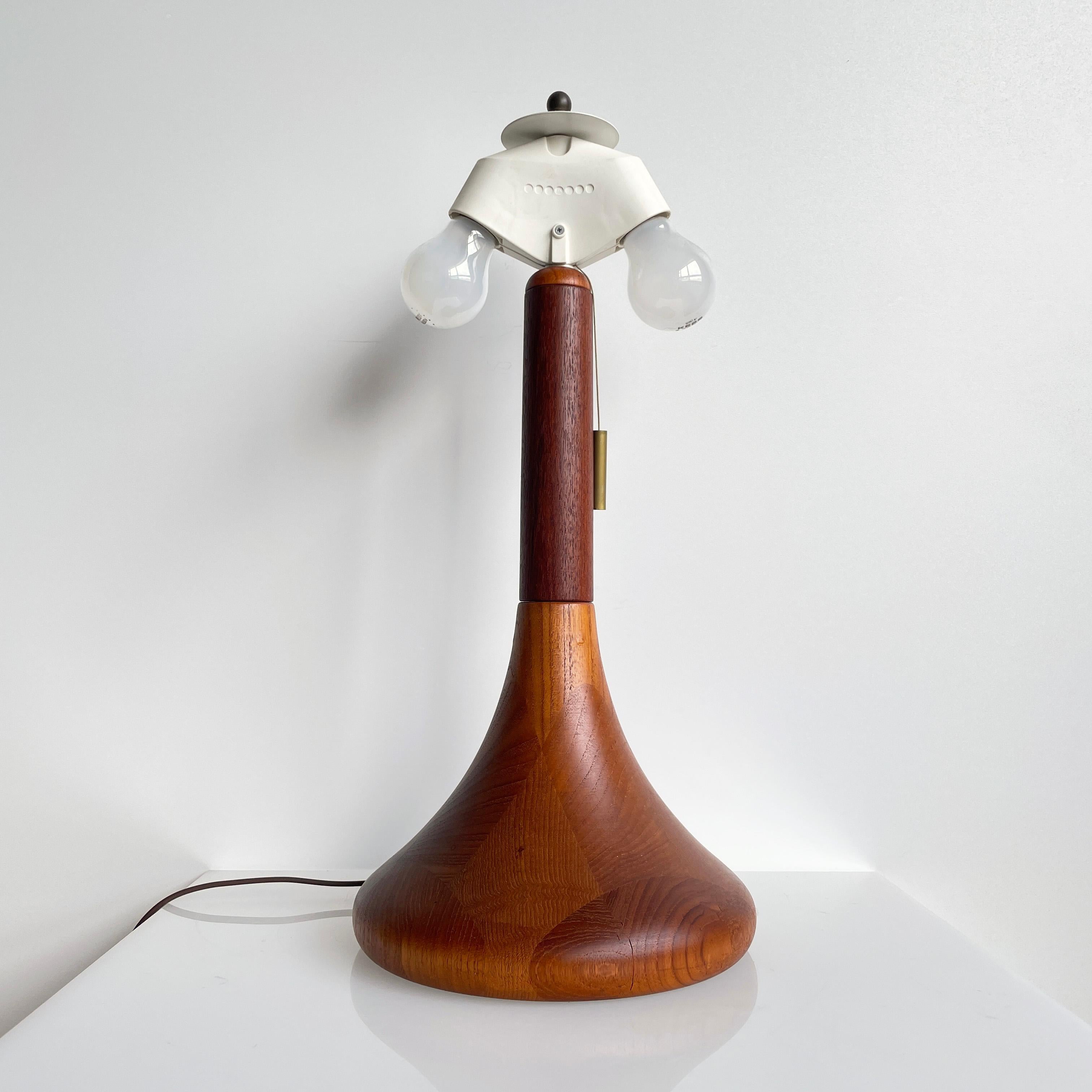 20th Century Rare Lisbeth Brams Teak Table Lamp For Sale