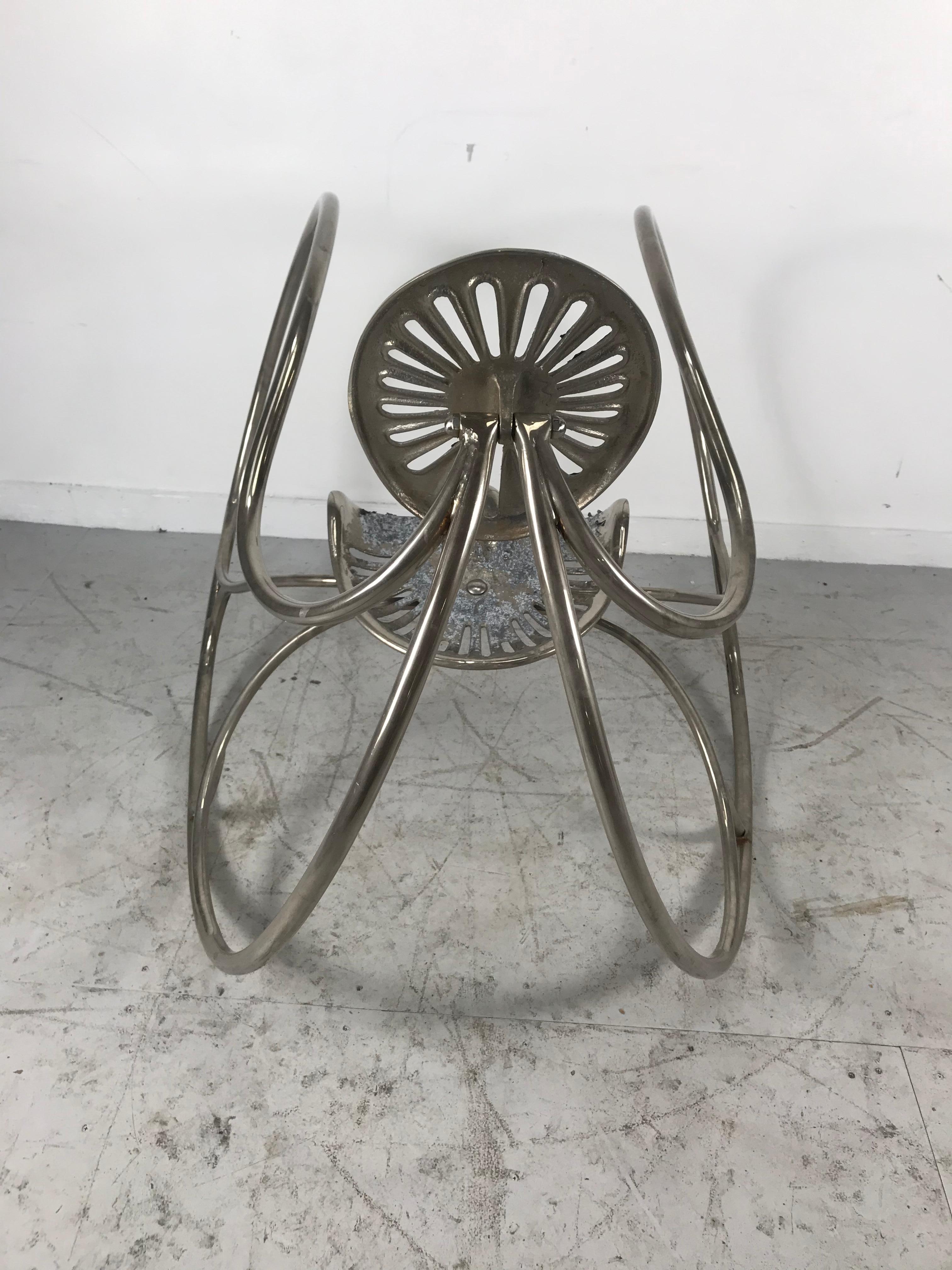 Seltene Lishman-Wippe:: skulptural verchromt um 1976:: William Lishman im Zustand „Starke Gebrauchsspuren“ im Angebot in Buffalo, NY