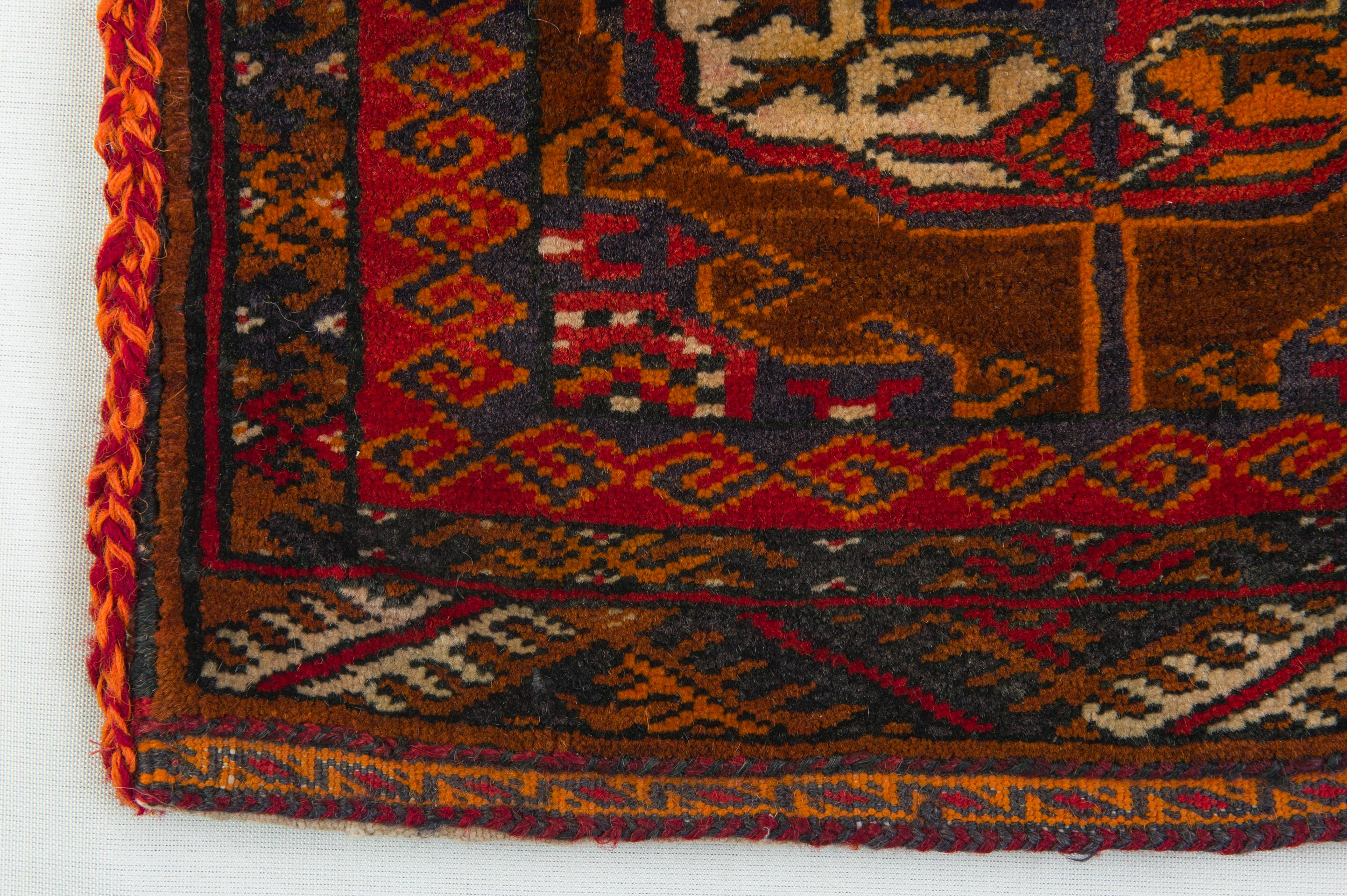 20th Century Rare Little Carpet Bokara Tekke Saddlebag For Sale