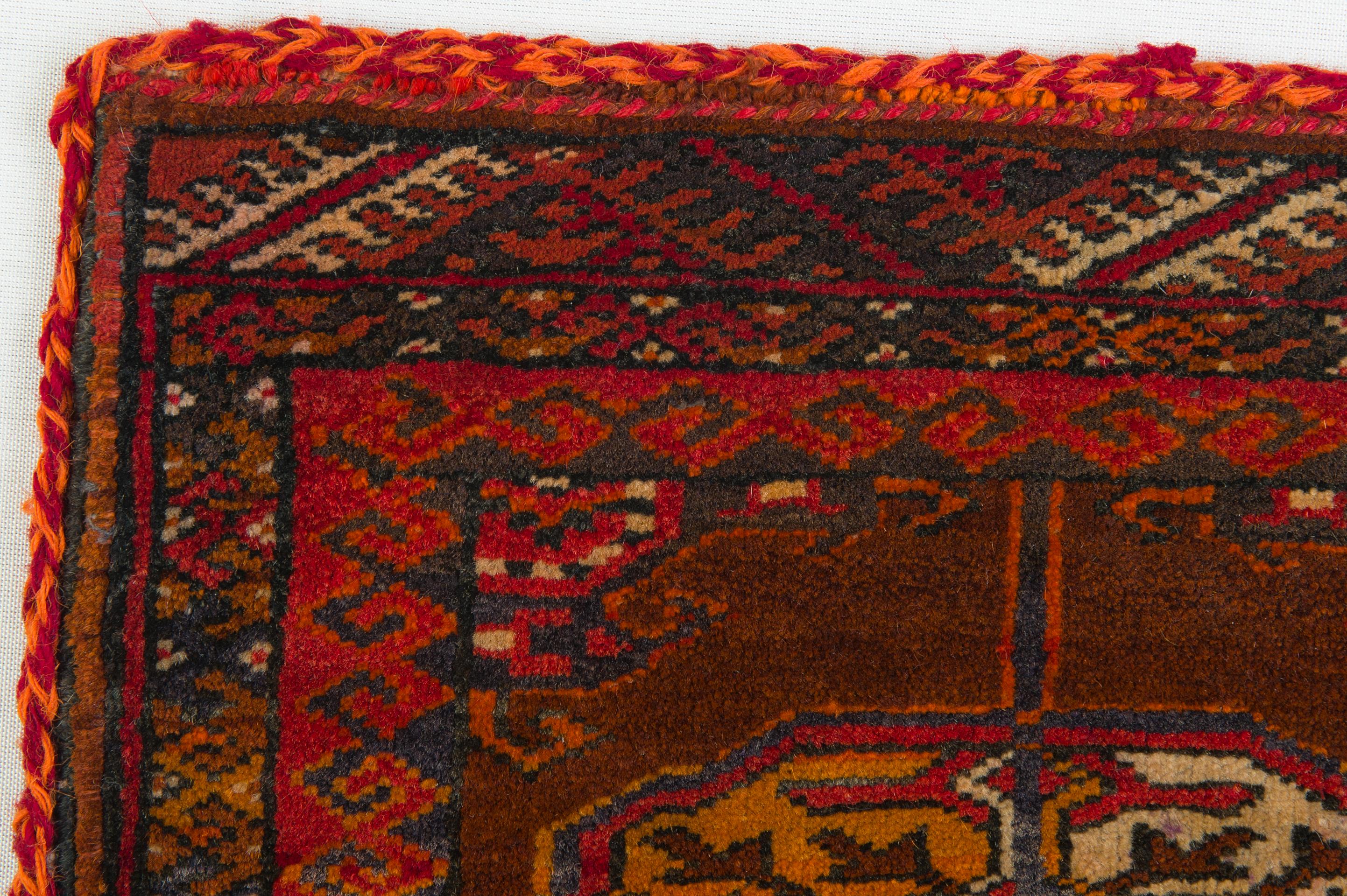 Wool Rare Little Carpet Bokara Tekke Saddlebag For Sale