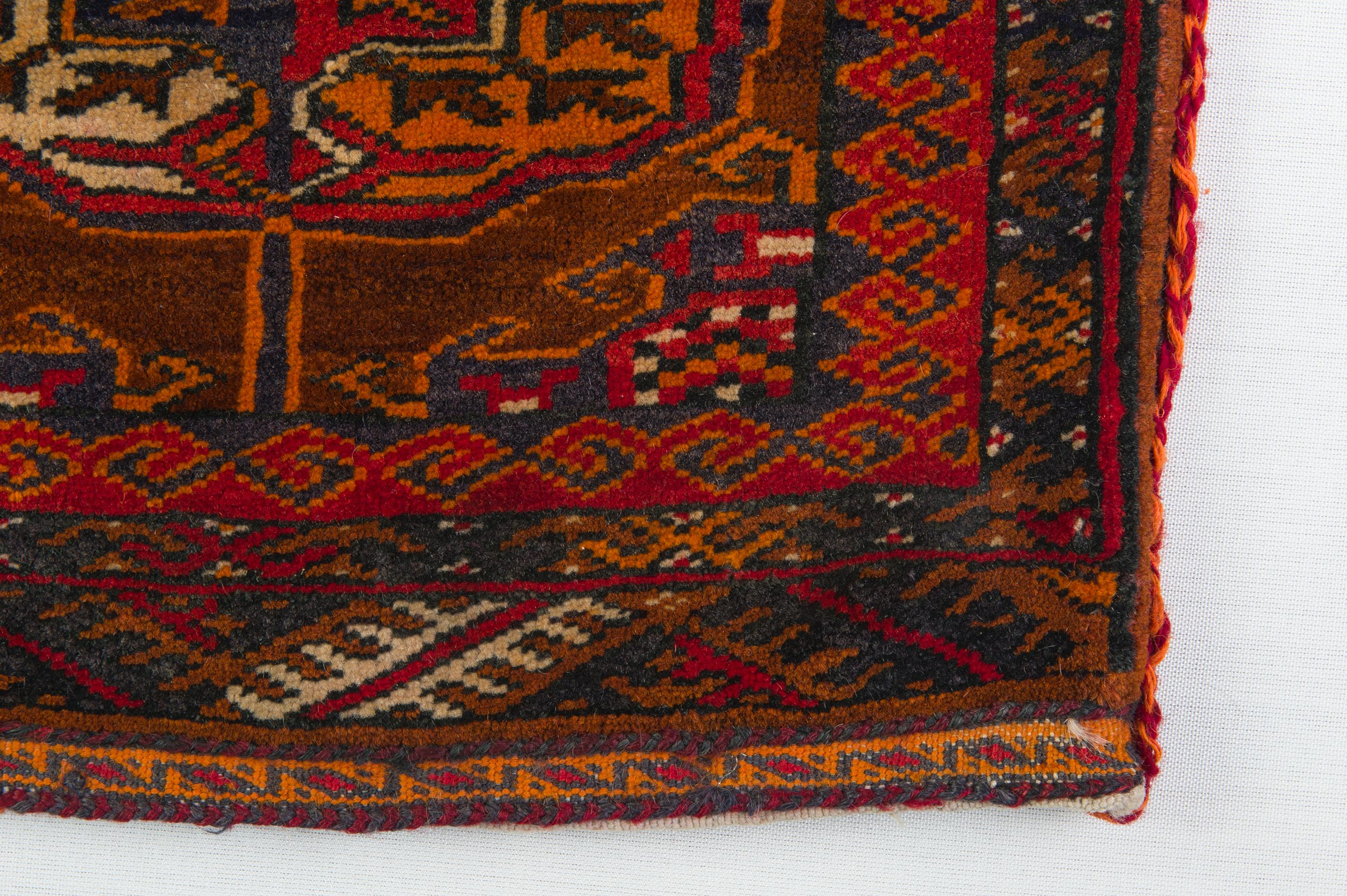 Rare Little Carpet Bokara Tekke Saddlebag For Sale 1