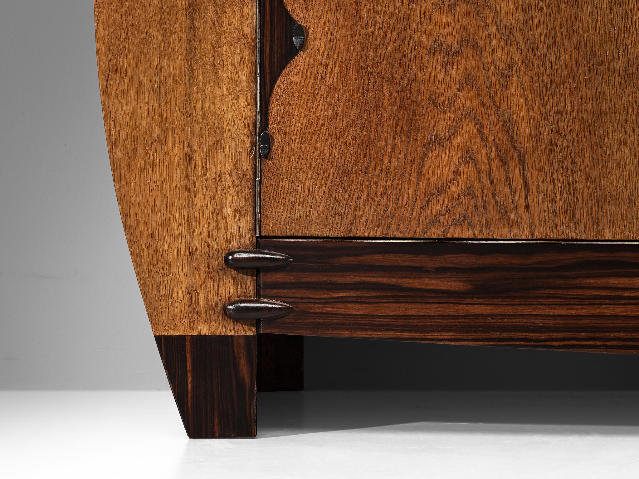 Rare L.J. Verweij for Intima Sideboard in Solid Oak and Coromandel For Sale 1