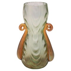 Rare Loetz Candia and green Coppelia Glass Vase c1904 -Bohemian