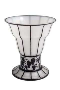 Rare Loetz Goblet Hans Bolek Opal with Black, circa 1915