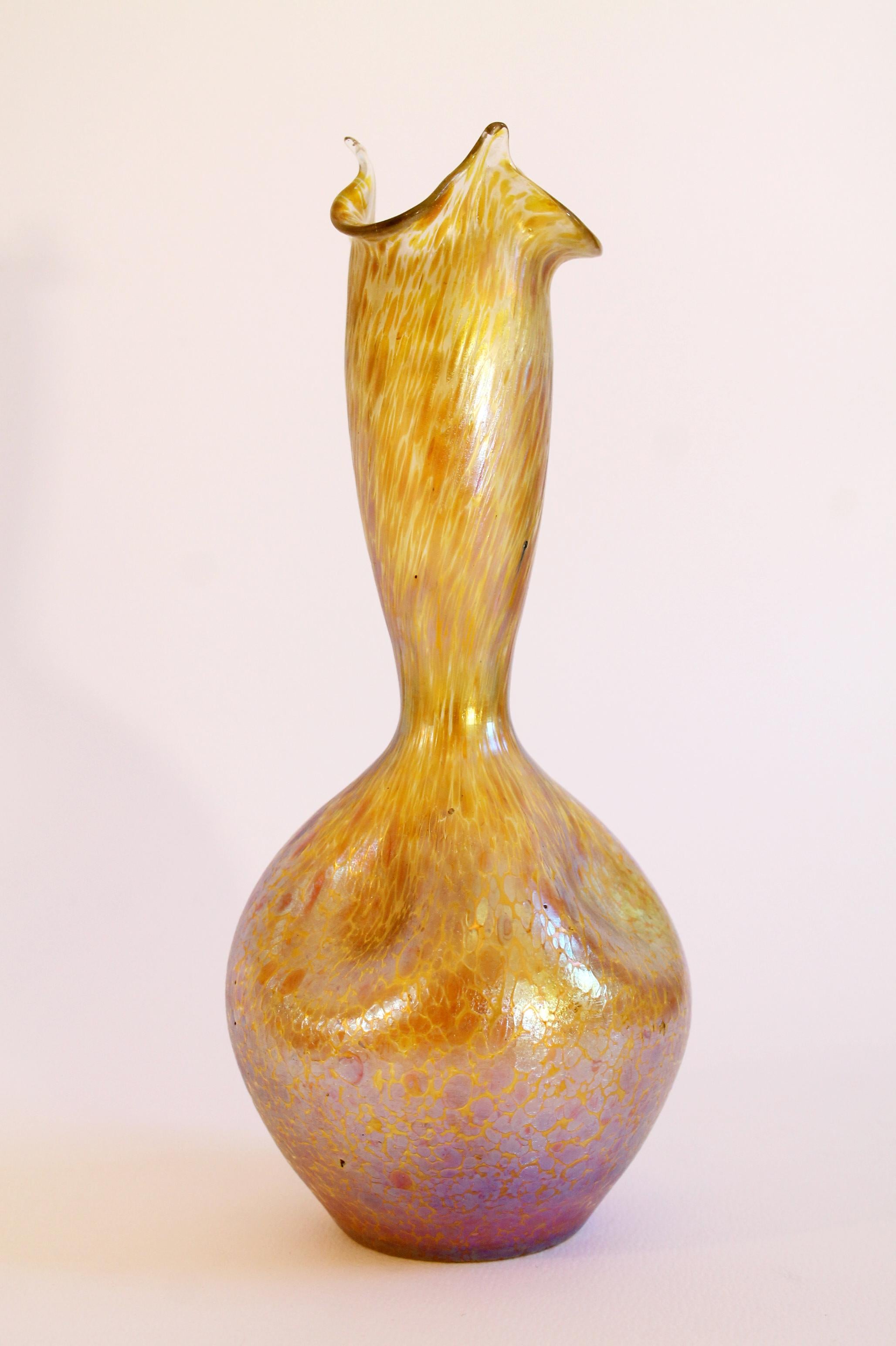 Rare Loetz 'Lötz' Austrian Art Nouveau Iridescent Glass Vase Mint 1