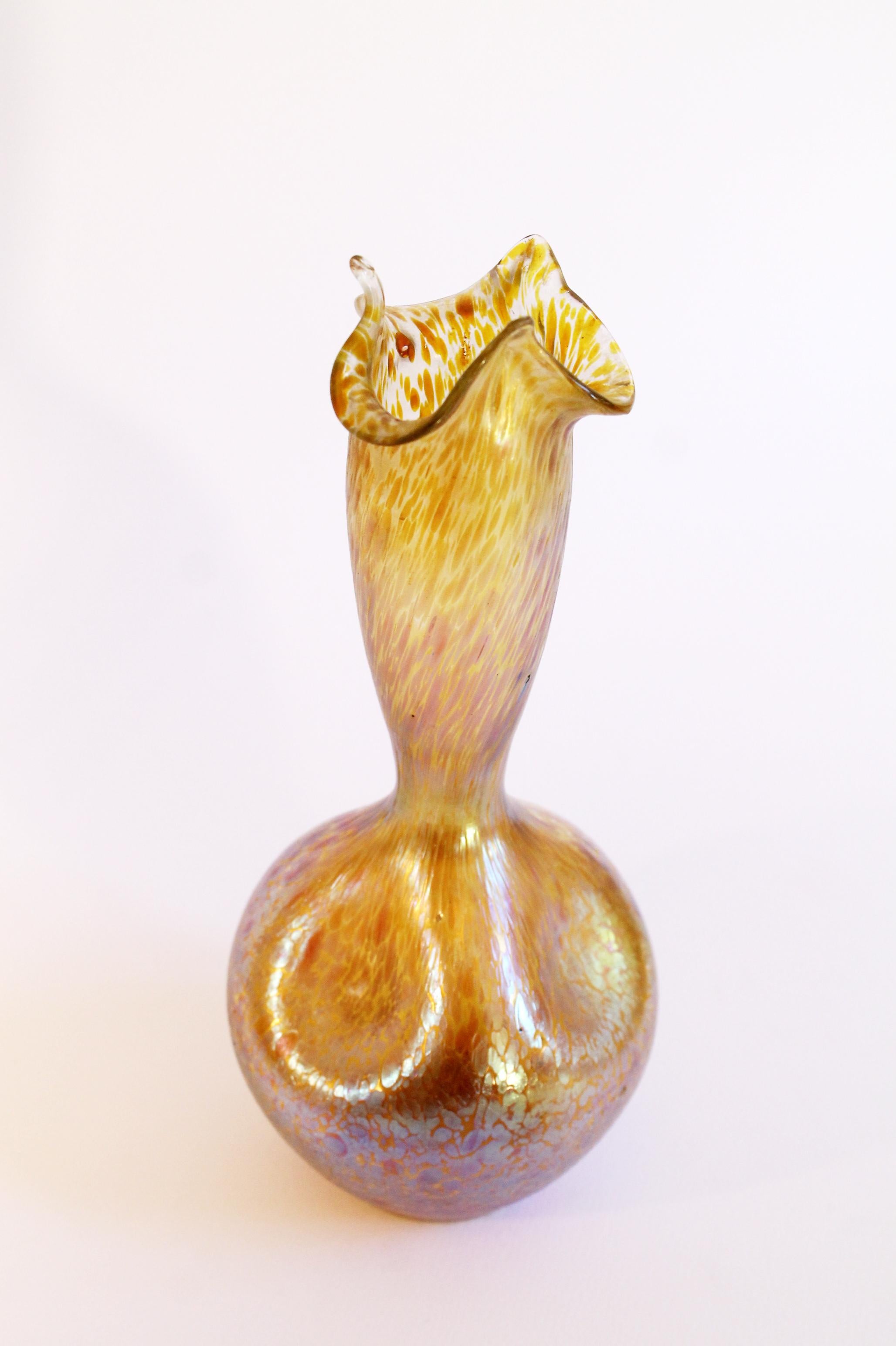 Rare Loetz 'Lötz' Austrian Art Nouveau Iridescent Glass Vase Mint 2