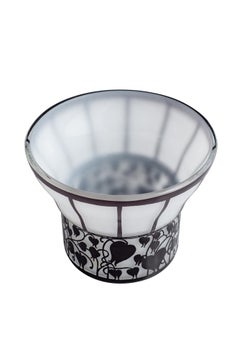 Rare Loetz Vase Hans Bolek Opal with Black, circa 1915