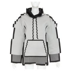 Seltener LOEWE 2023 Runway Pixel Capsule – Pixel-Strick-Hoodie mit Trompe-l’œil-Effekt