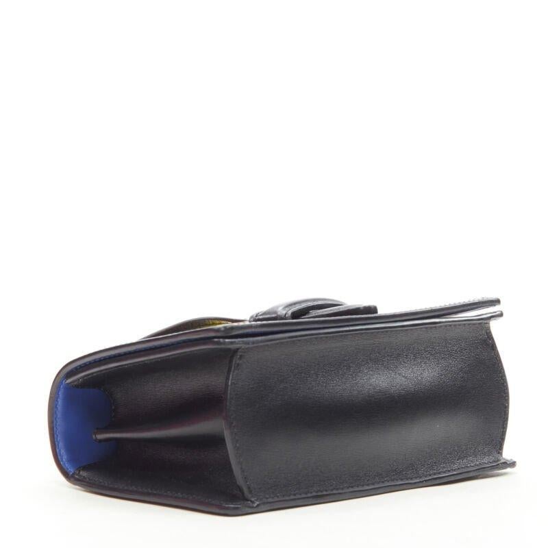 rare LOEWE Barcelona black leather neon heart print crossbody bag For Sale 1
