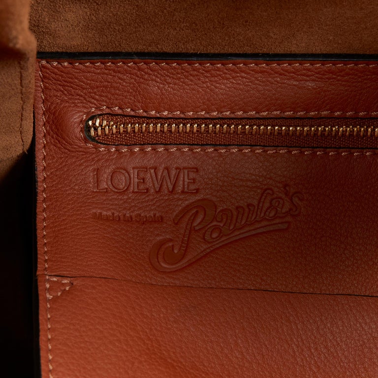 New unused] LOEWE hammock bag Super rare leather orange, brown Paula's  Ibiza