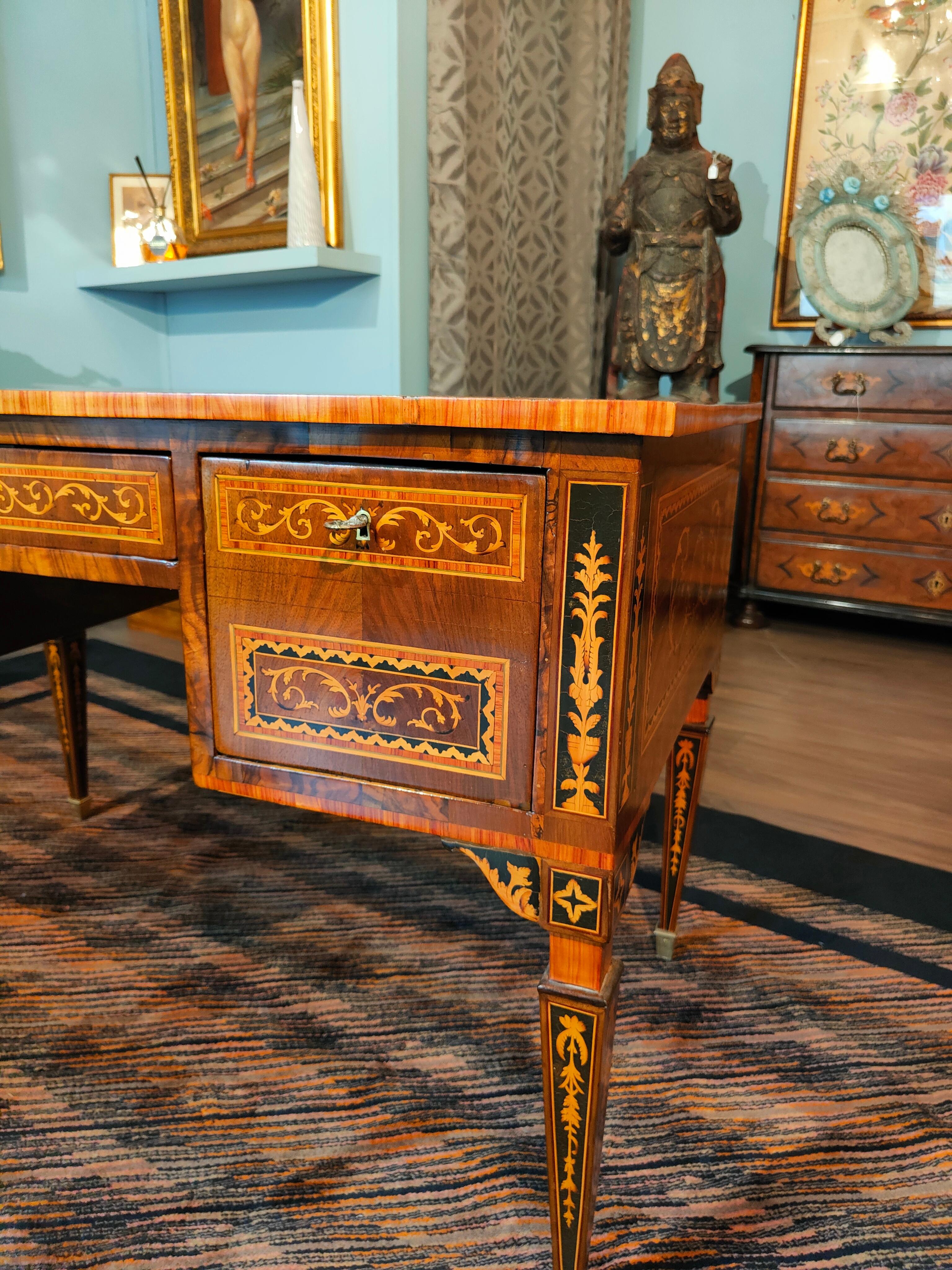 Louis XVI Rare Lombard Desk from the 18th Century For Sale