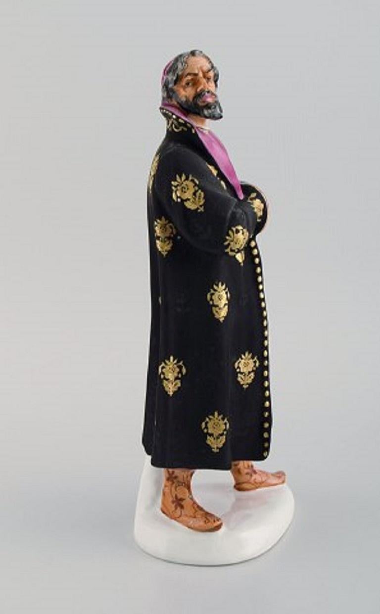 Rare Lomonosov porcelain figurine. F. I. Chaliapin in the role of Boris Godunov in M.P. Mussorgsky's opera 